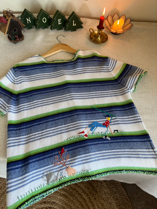 Vtg Garden Girl Blouse (M)