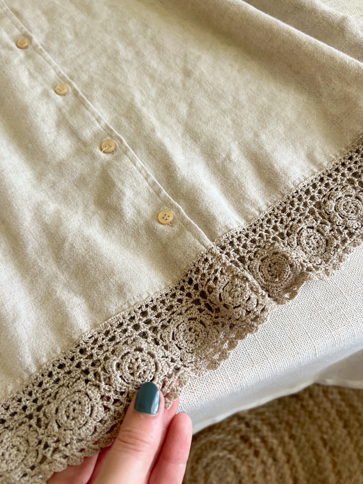 Linen Blend Blouse (XL)