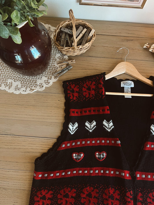 Vintage Valentine Sweater Vest (2X)