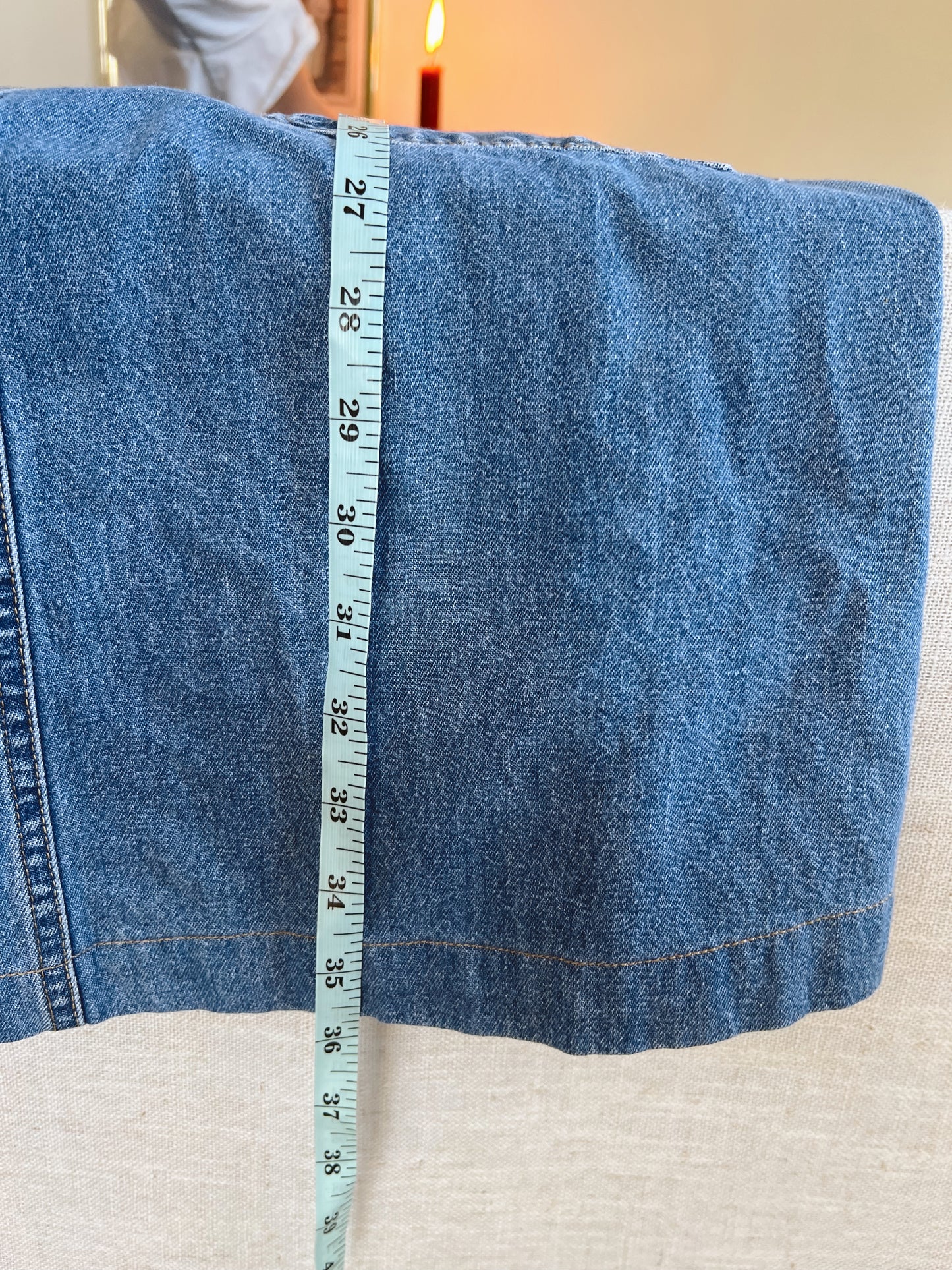 Vtg Denim Overall Dress (M)