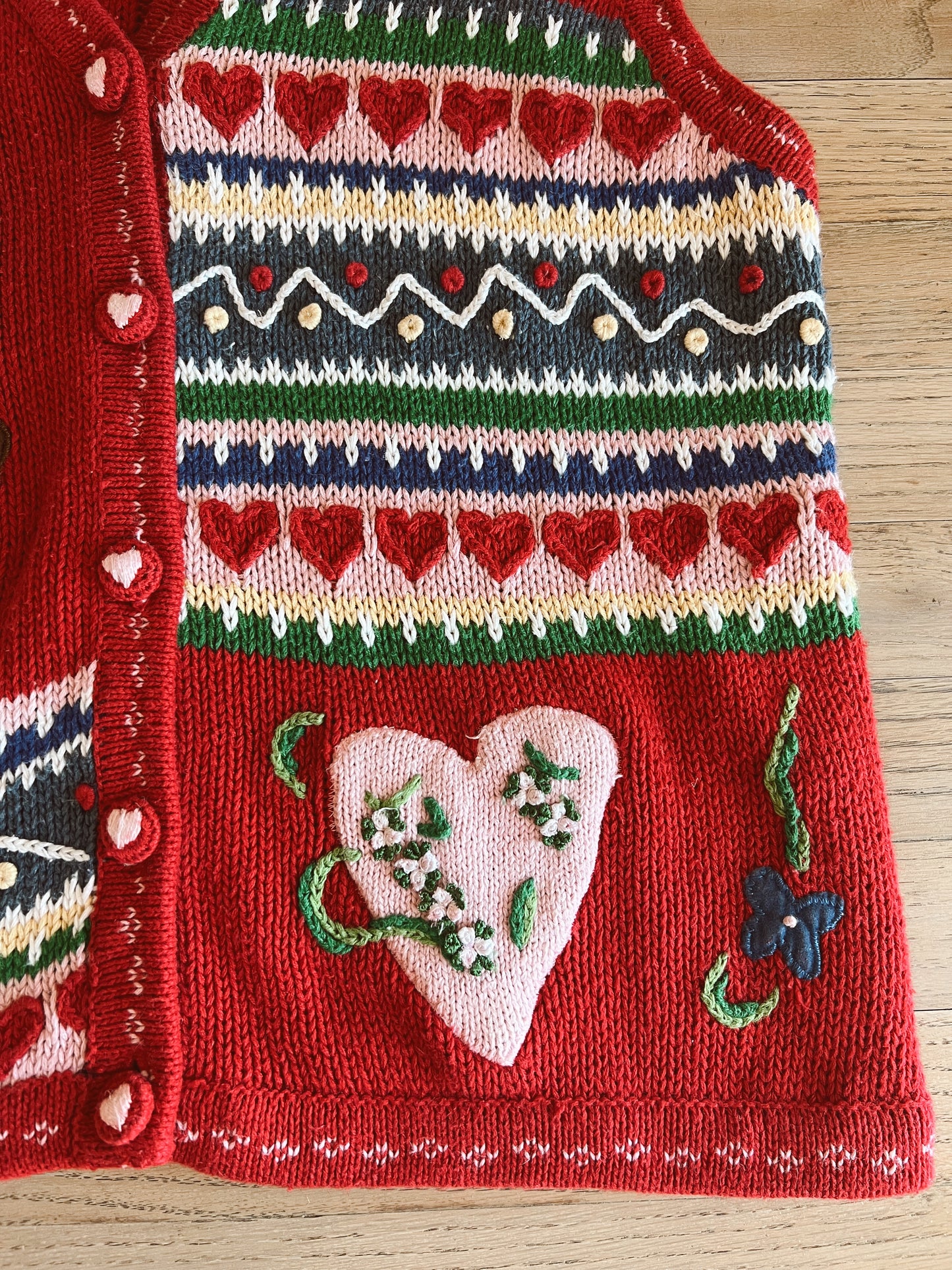 Vintage Valentines Vest (L)
