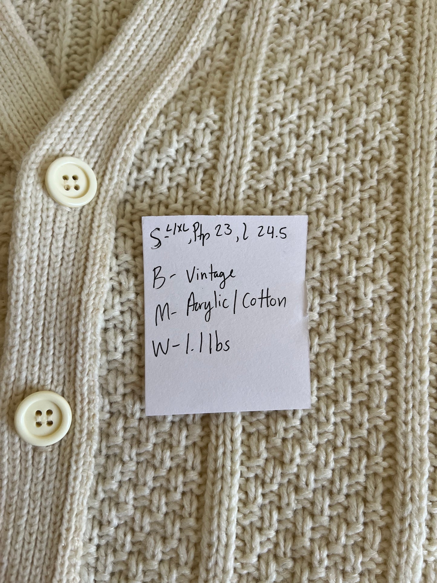 Vintage Knit Cardigan (L/XL)