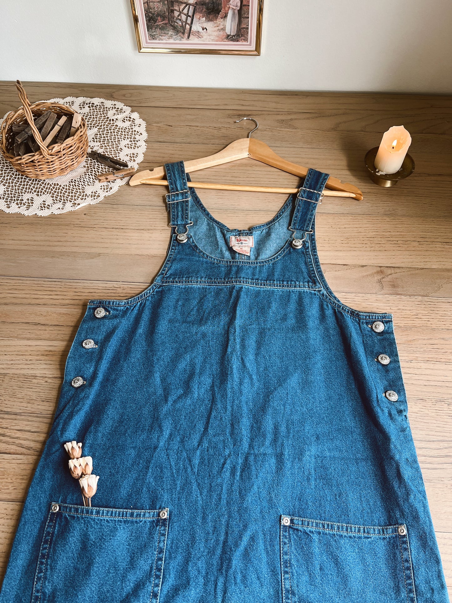 Vintage Overall Dress (M)