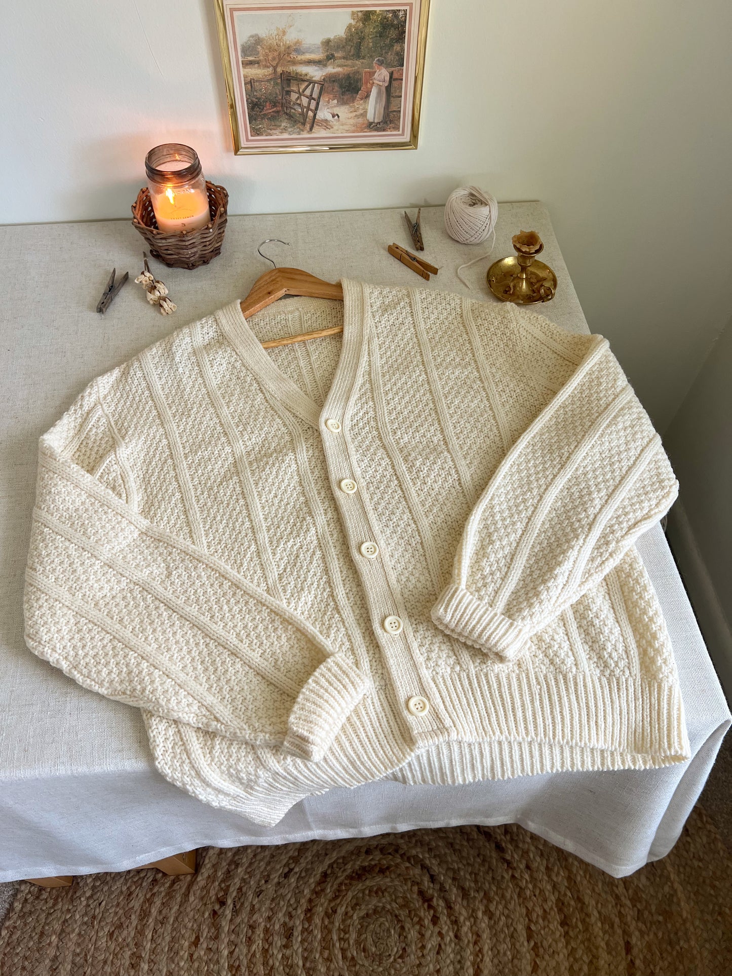 Vintage Knit Cardigan (L/XL)