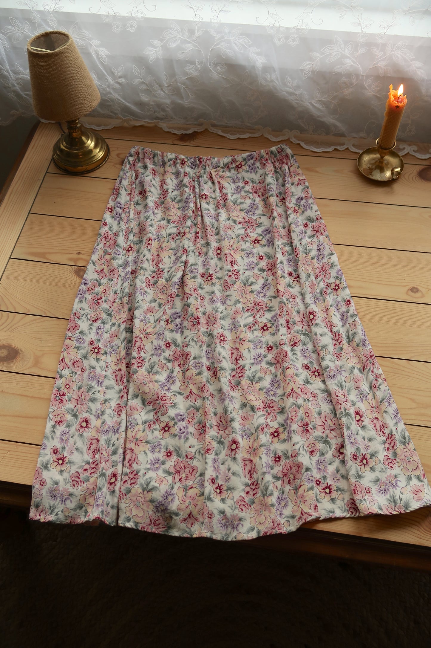Vtg Floral Skirt (M)