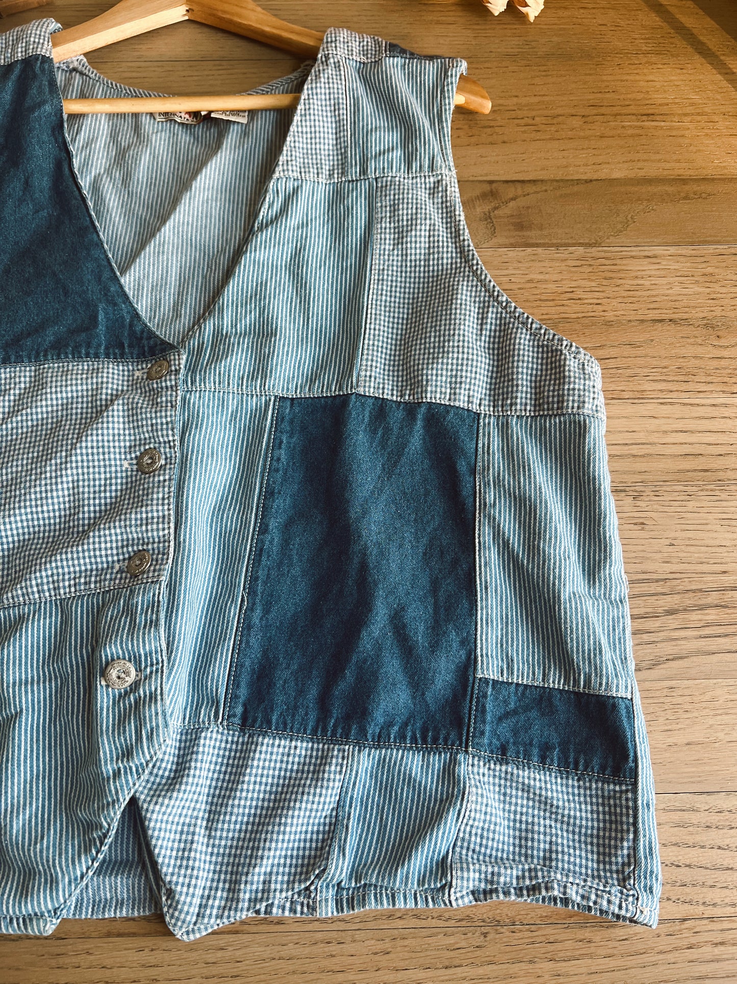 Vintage Patchwork Denim Vest (14/16)