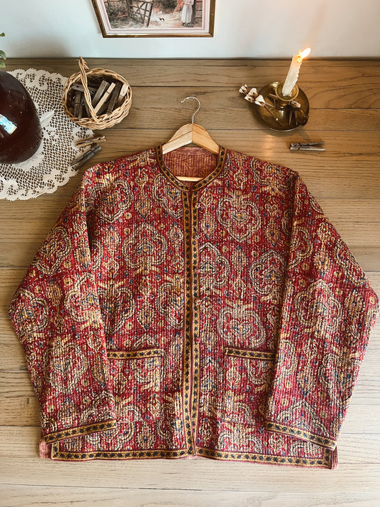 Handmade Reversible Quilted Jacket (XL)