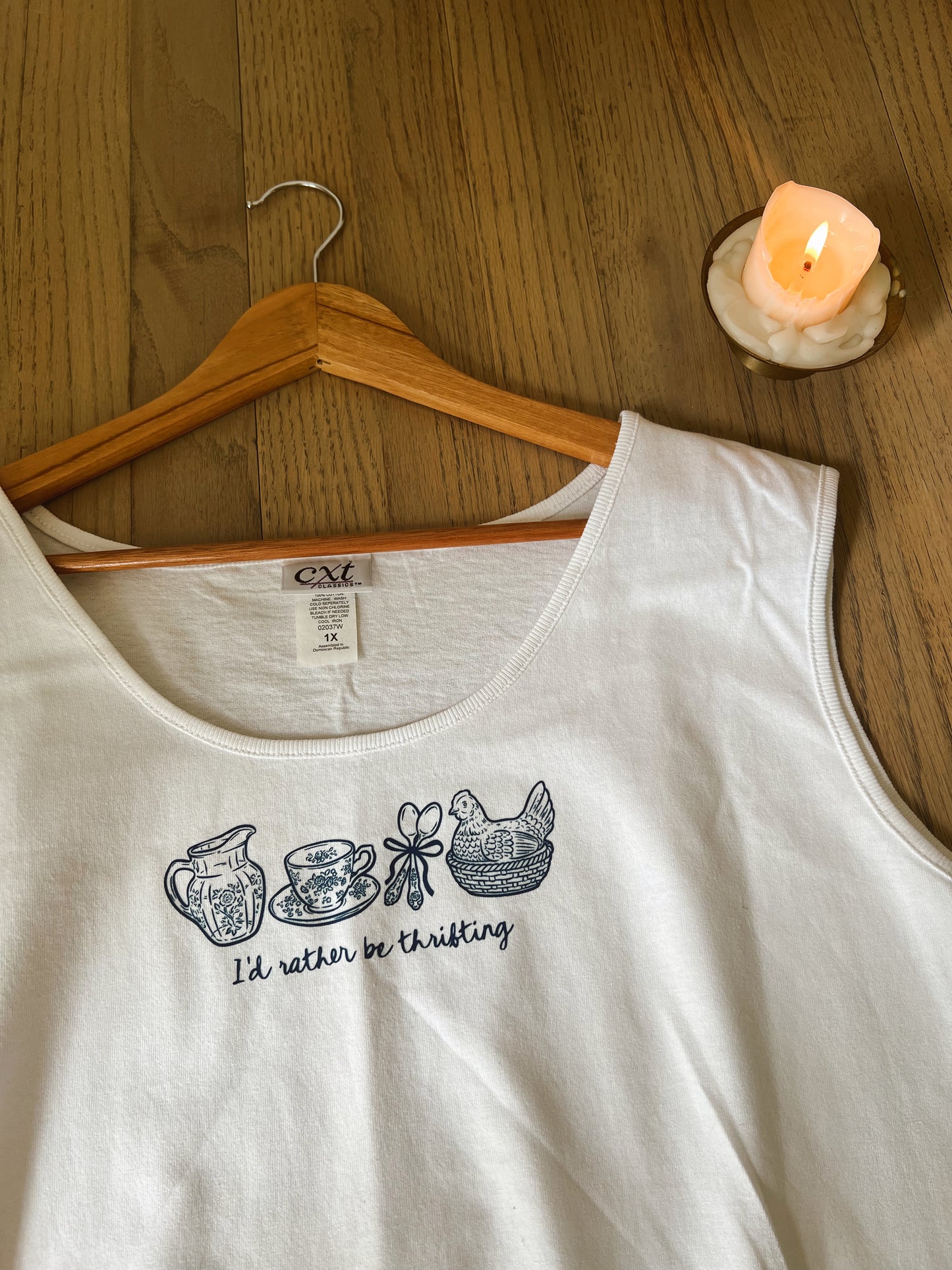 I’d Rather Be Thrifting Tank (1X)