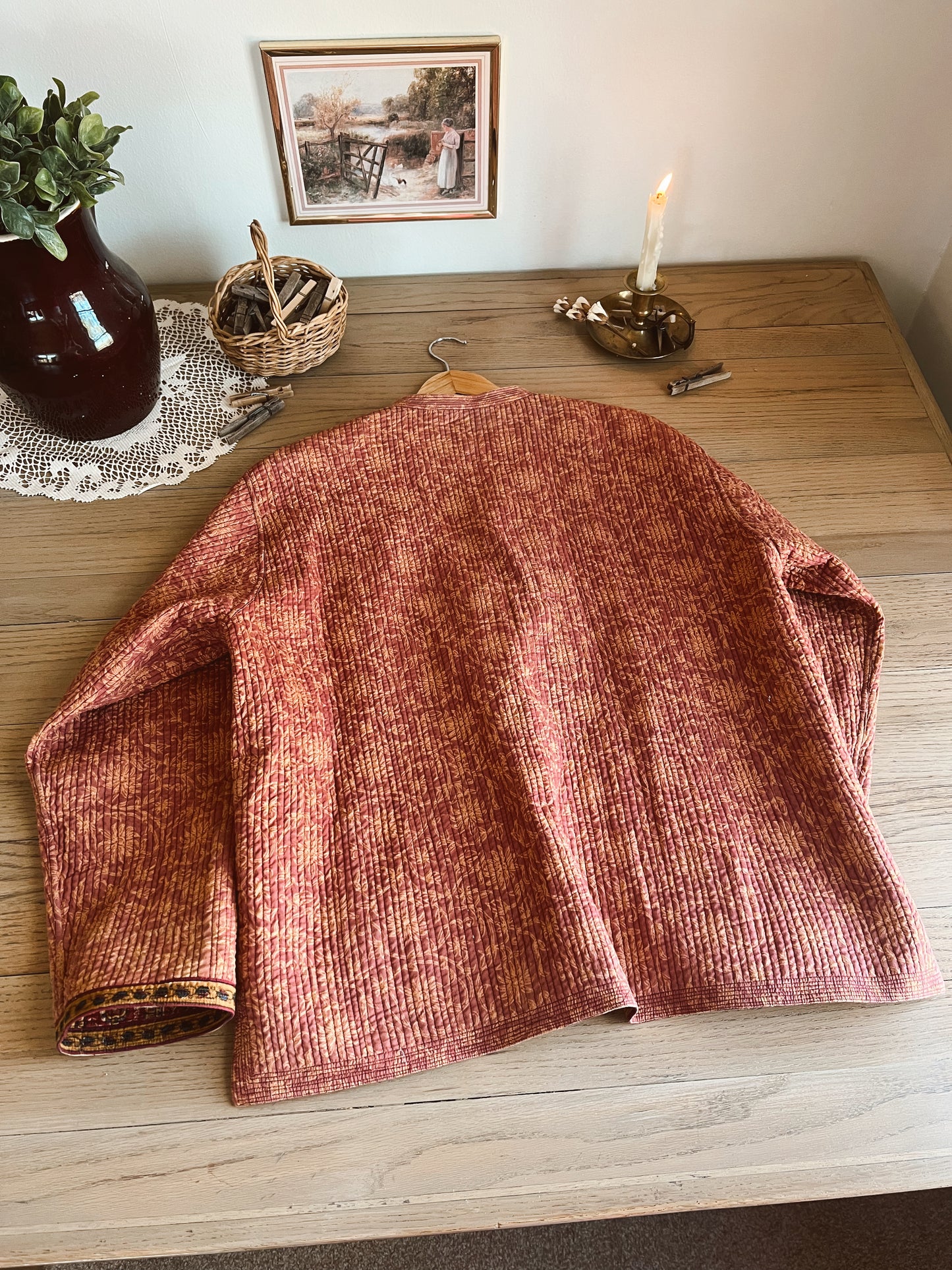 Handmade Reversible Quilted Jacket (XL)