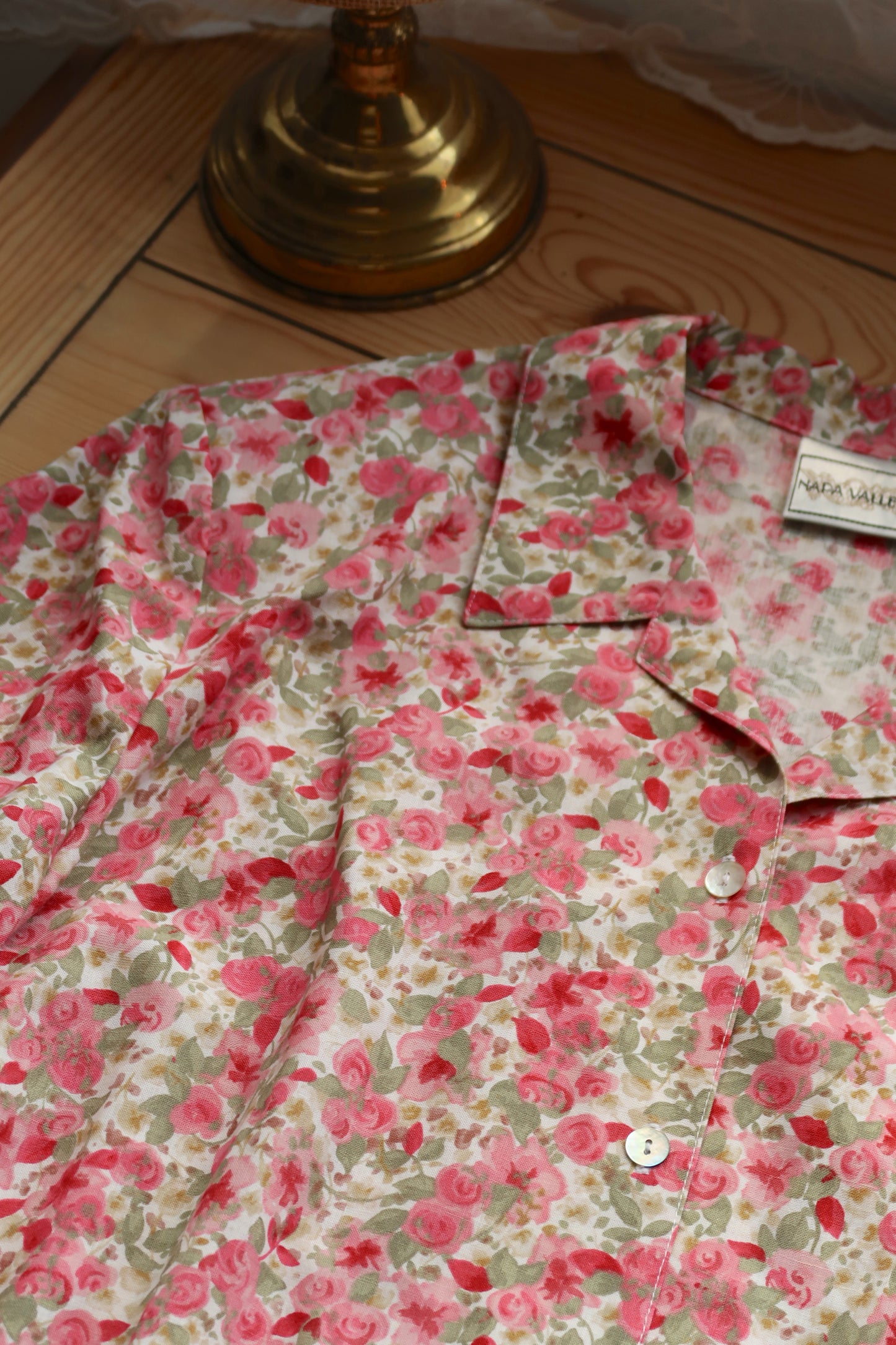 Floral Linen Blouse (M)