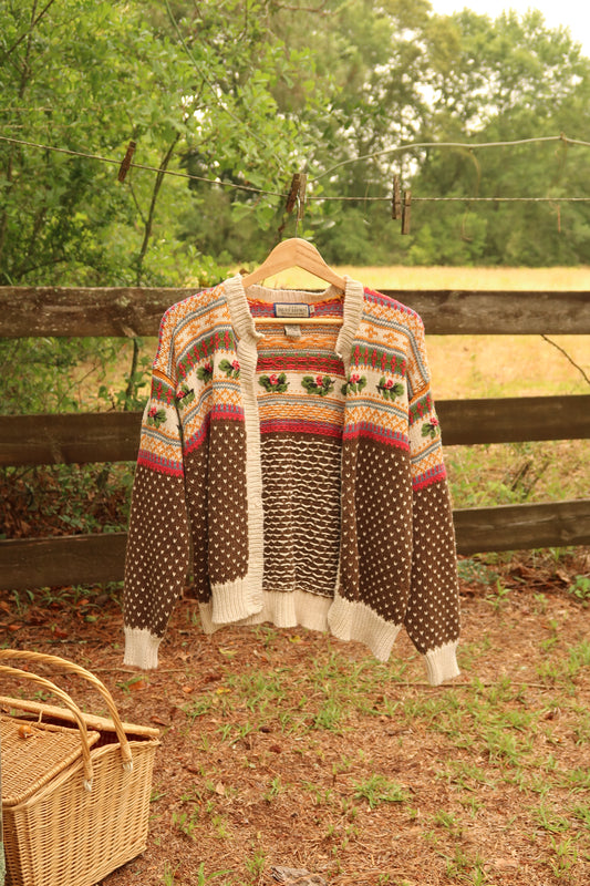 Vintage Knit Cardigan (L)