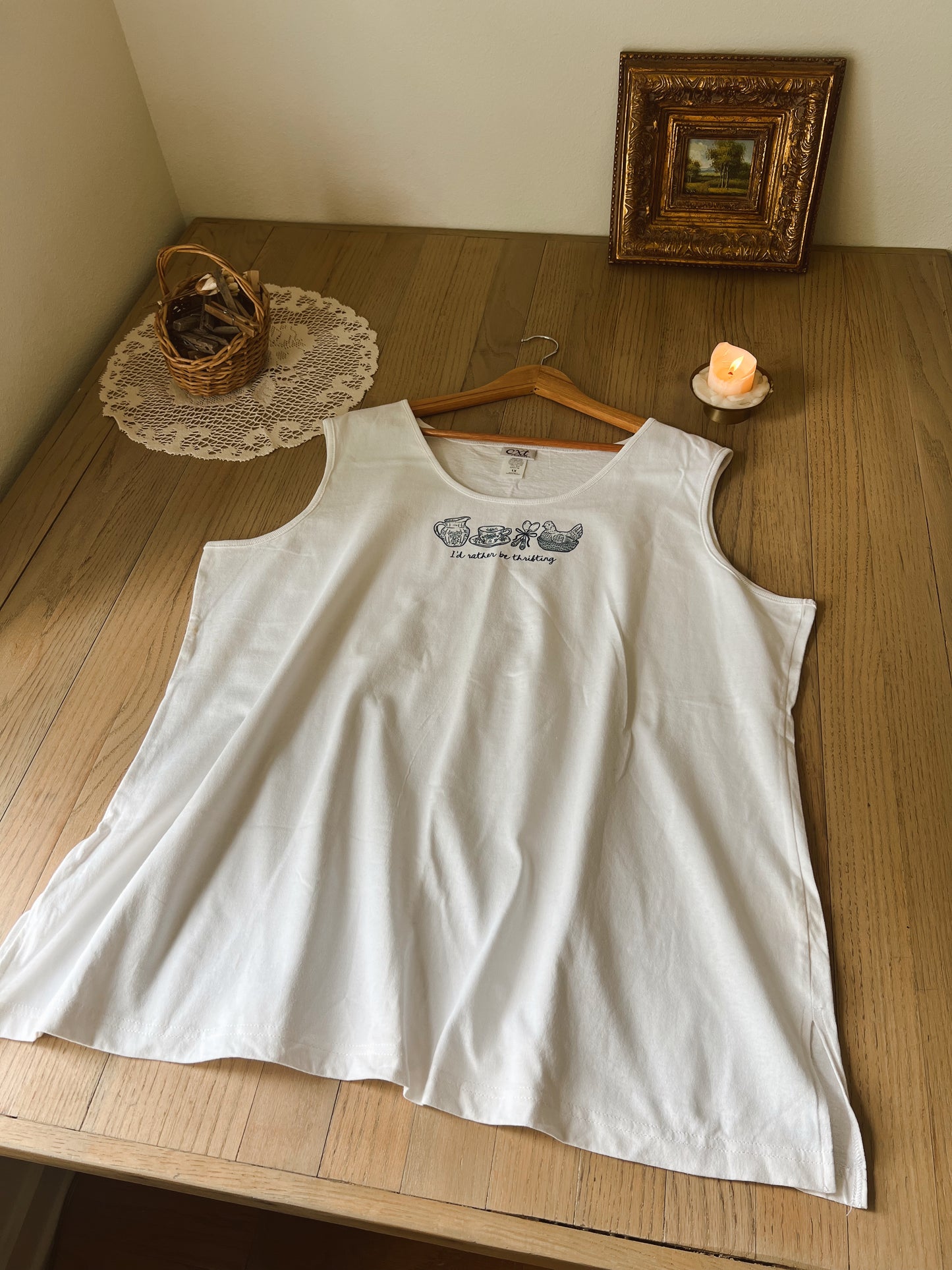 I’d Rather Be Thrifting Tank (1X)