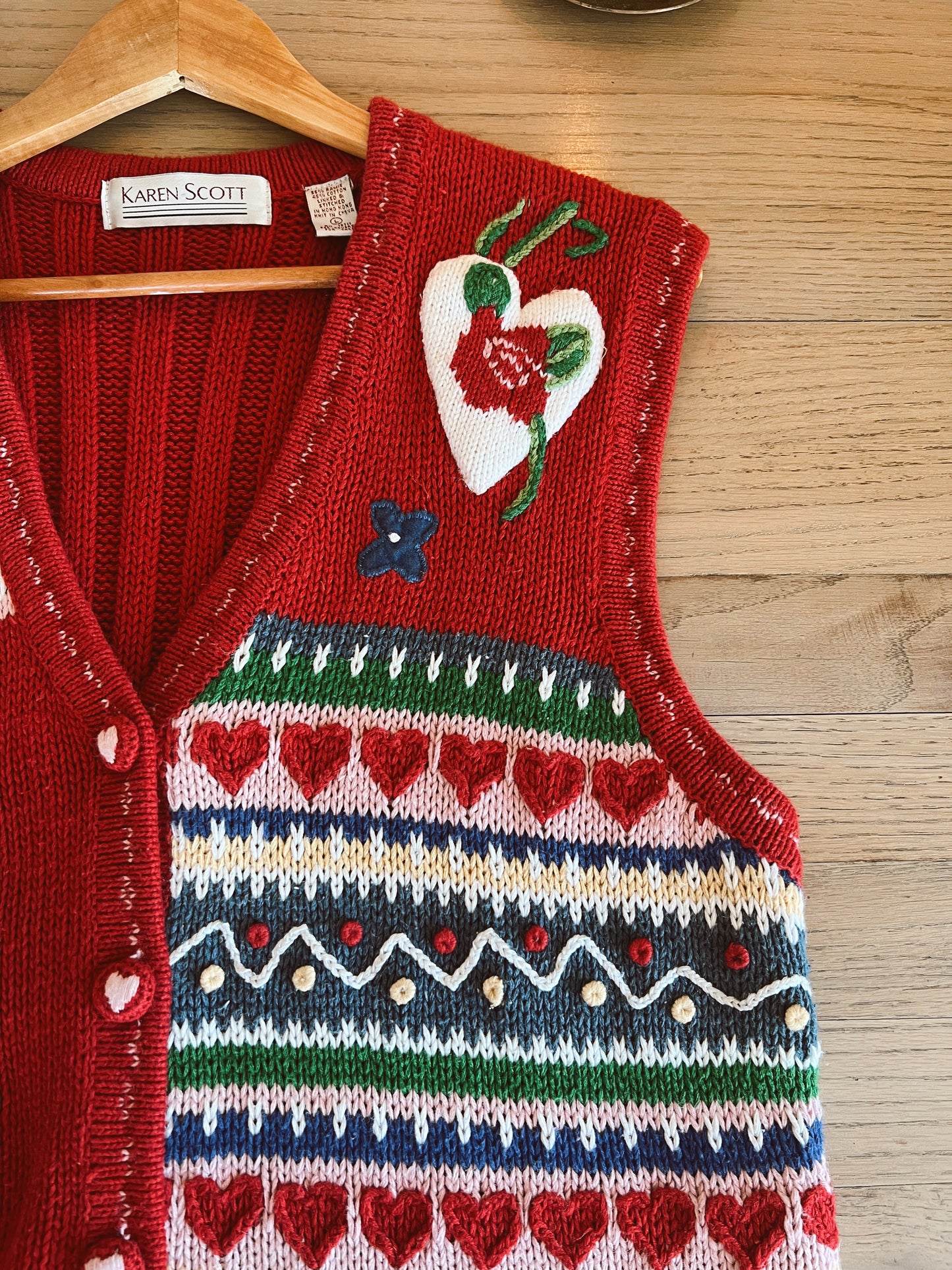 Vintage Valentines Vest (L)