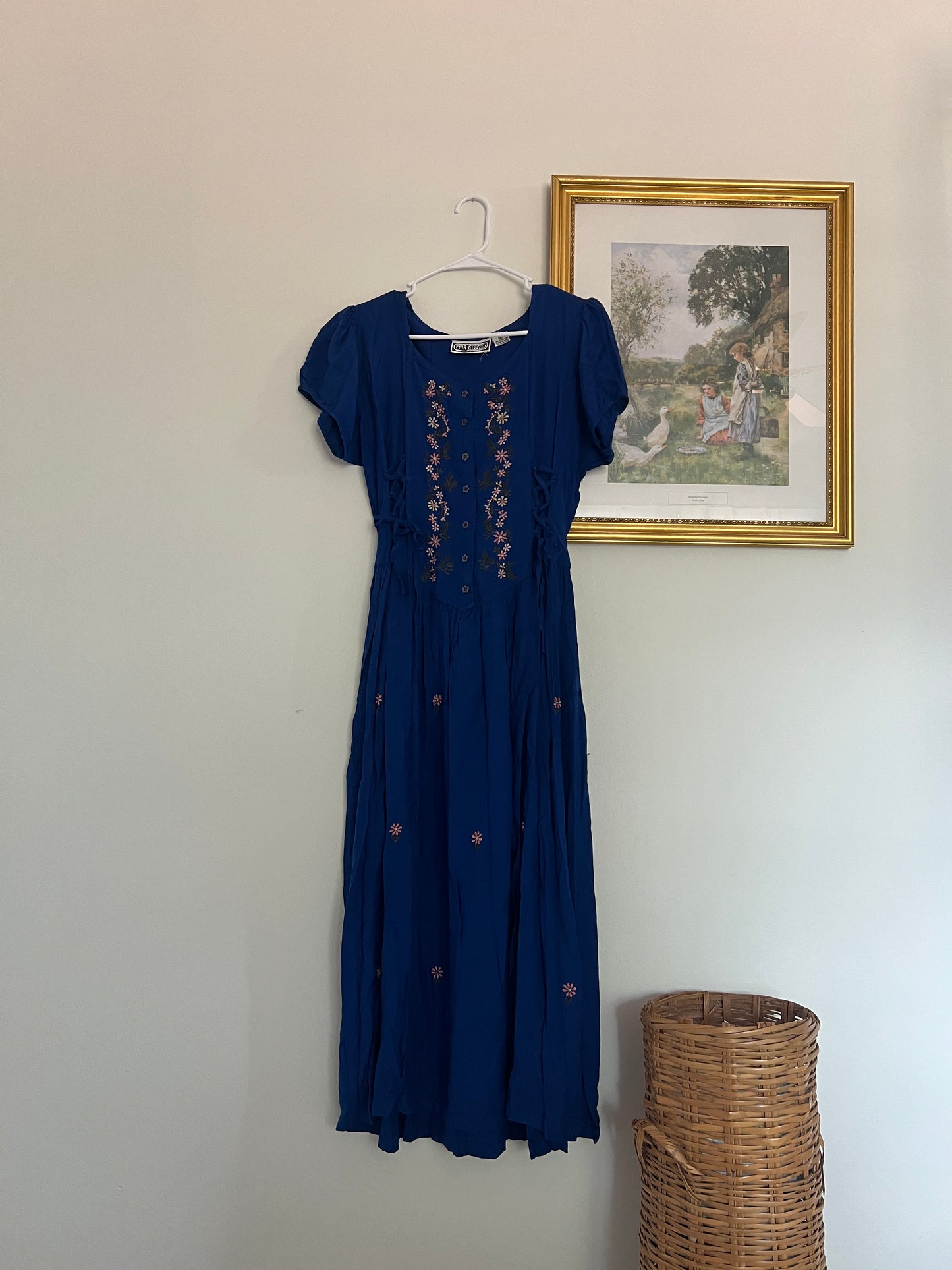 Vtg Floral Dress (L/XL)
