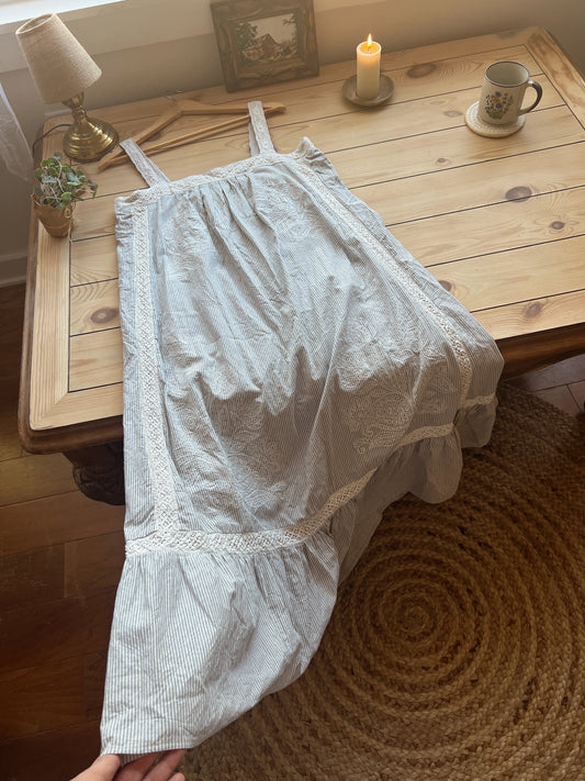 Pinstriped Lacey Dress (L)