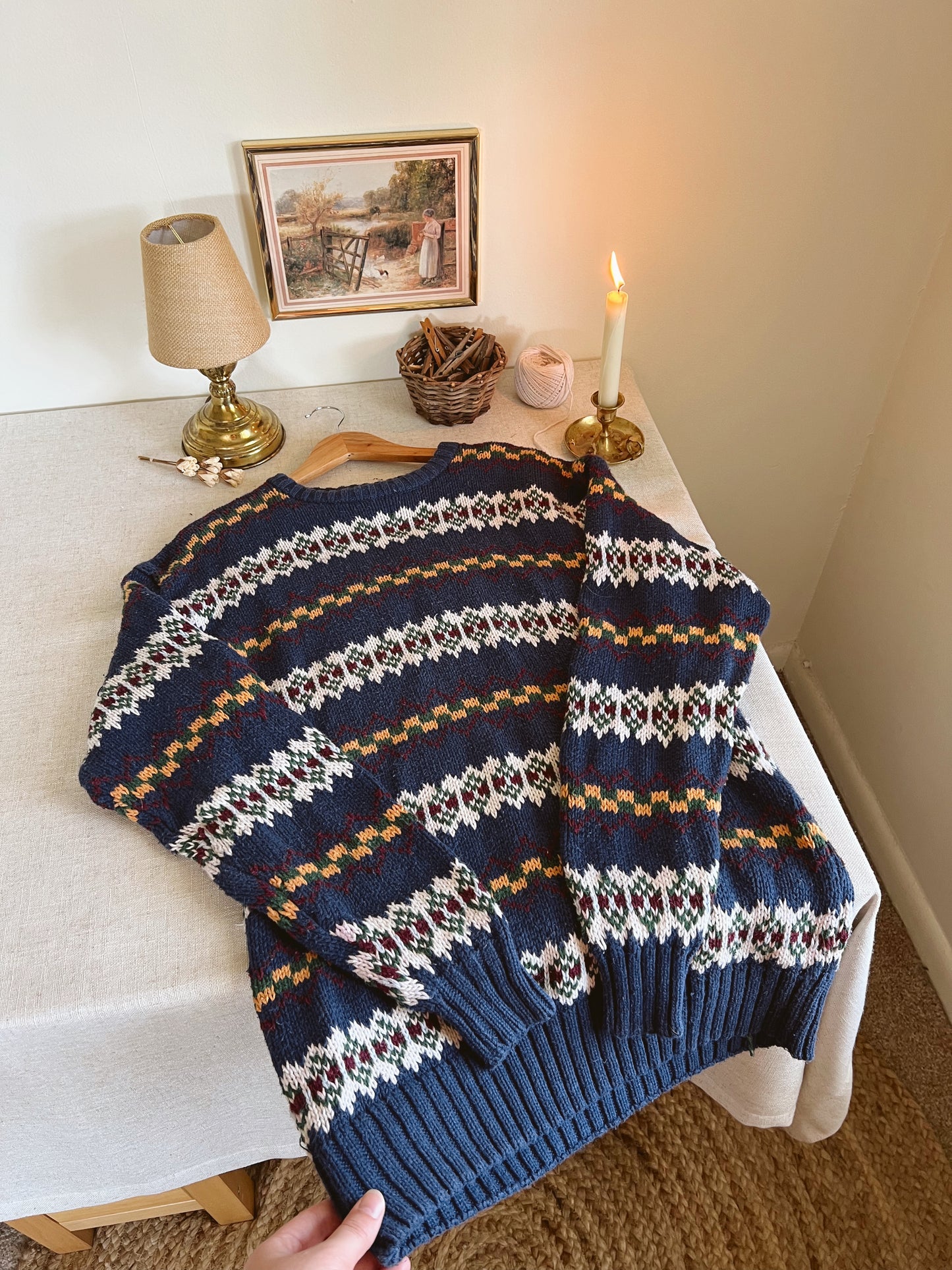 Vintage Grandpa Sweater (L)
