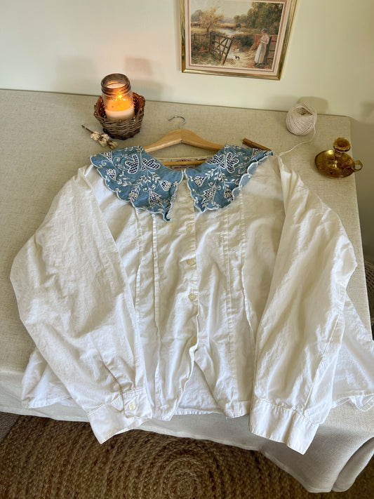 Adorable Peter Pan Collared Blouse (2X)