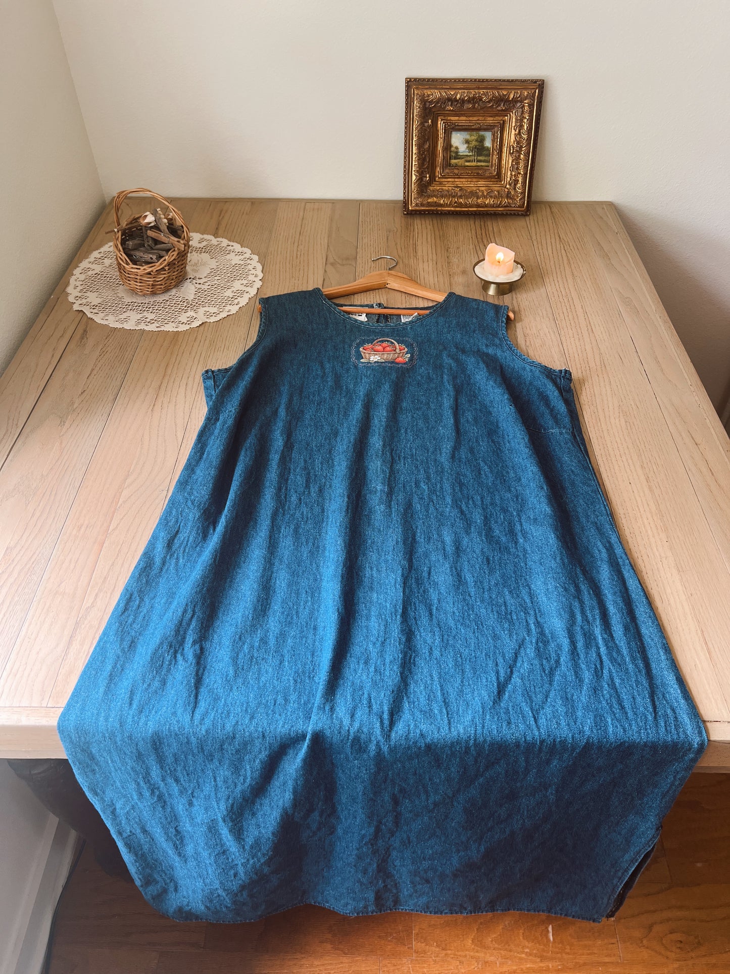 Vintage Denim Strawberry Dress (20W)