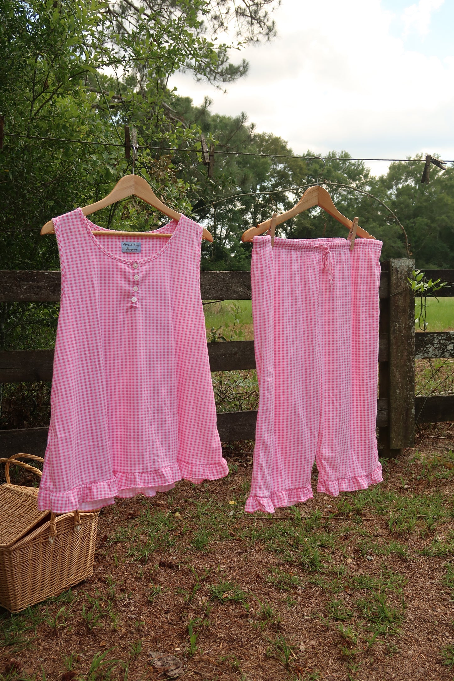 Vintage Gingham PJ Set (L)