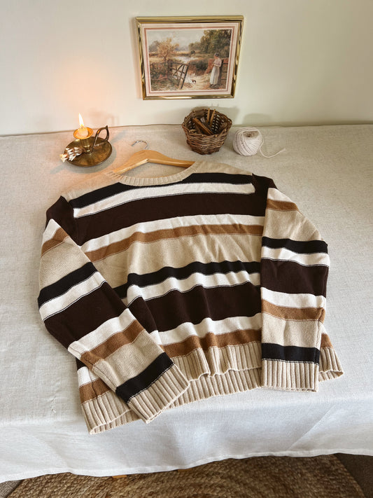 Vintage Striped Sweater (XL)
