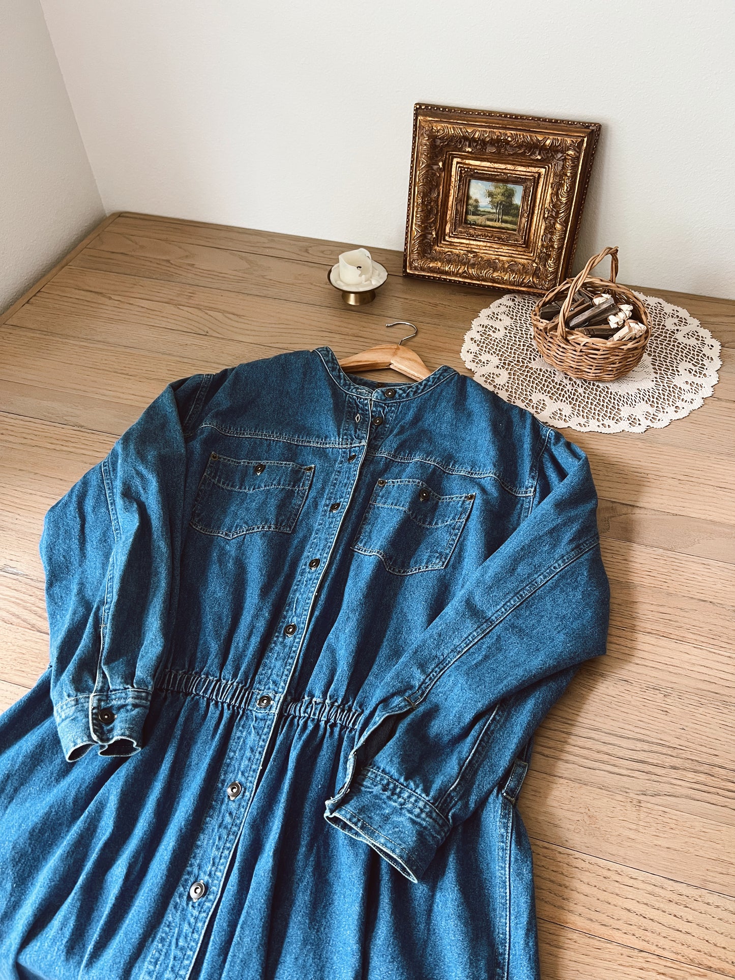 Vintage Denim Dress (XL)