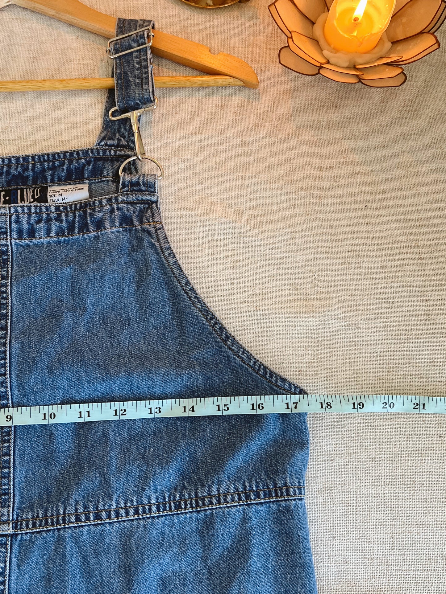 Vtg Denim Overall Dress (M)