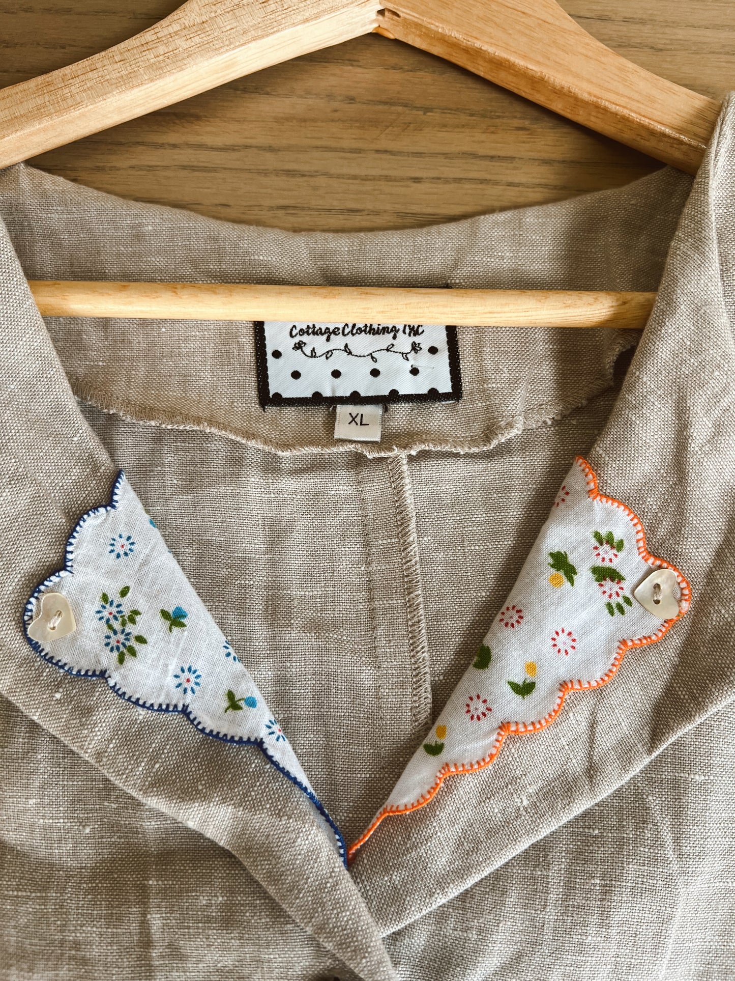 Gorgeous Upcycled Linen Blouse (XL)