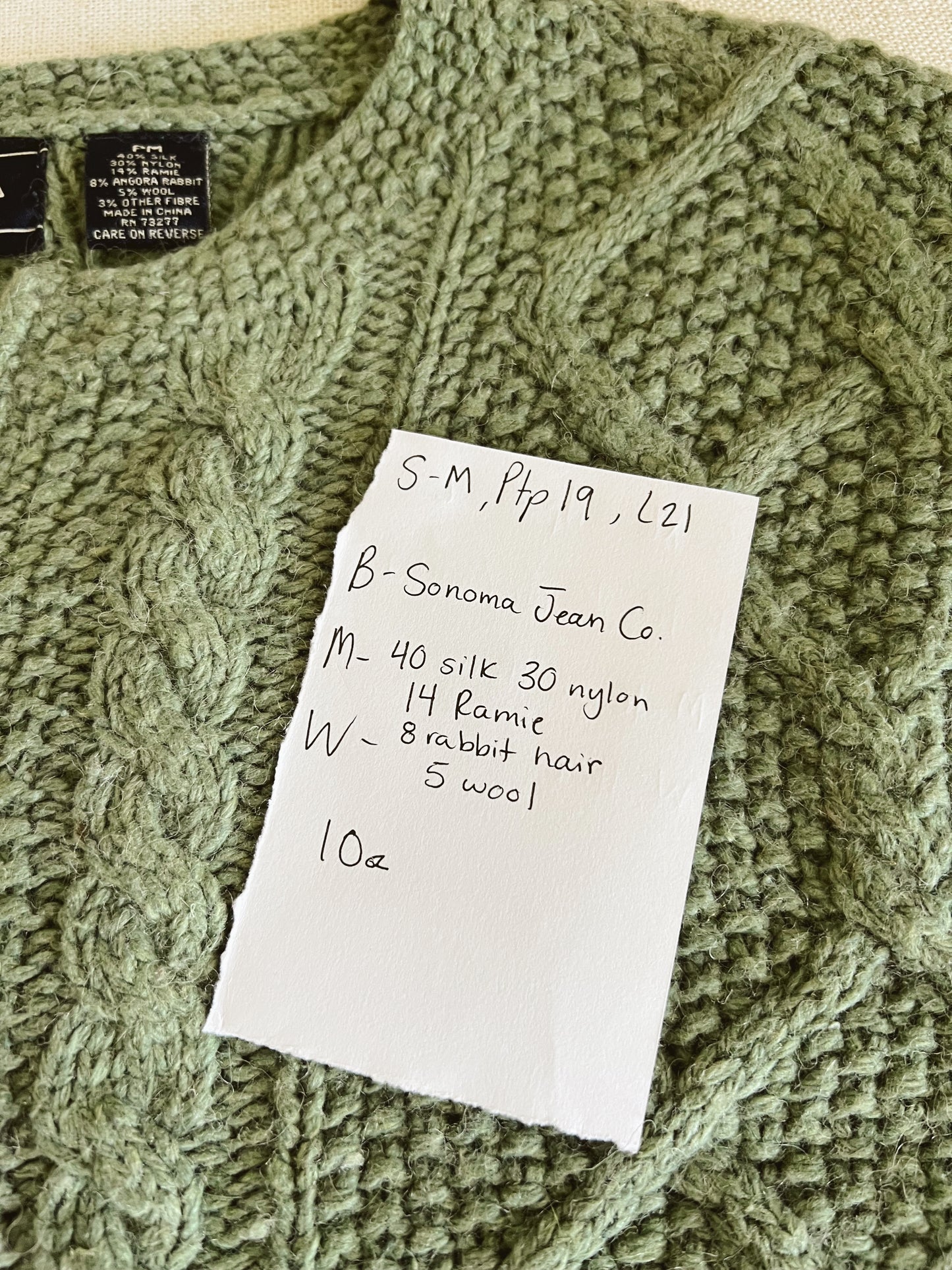 Vintage Zip Up Sweater (M)
