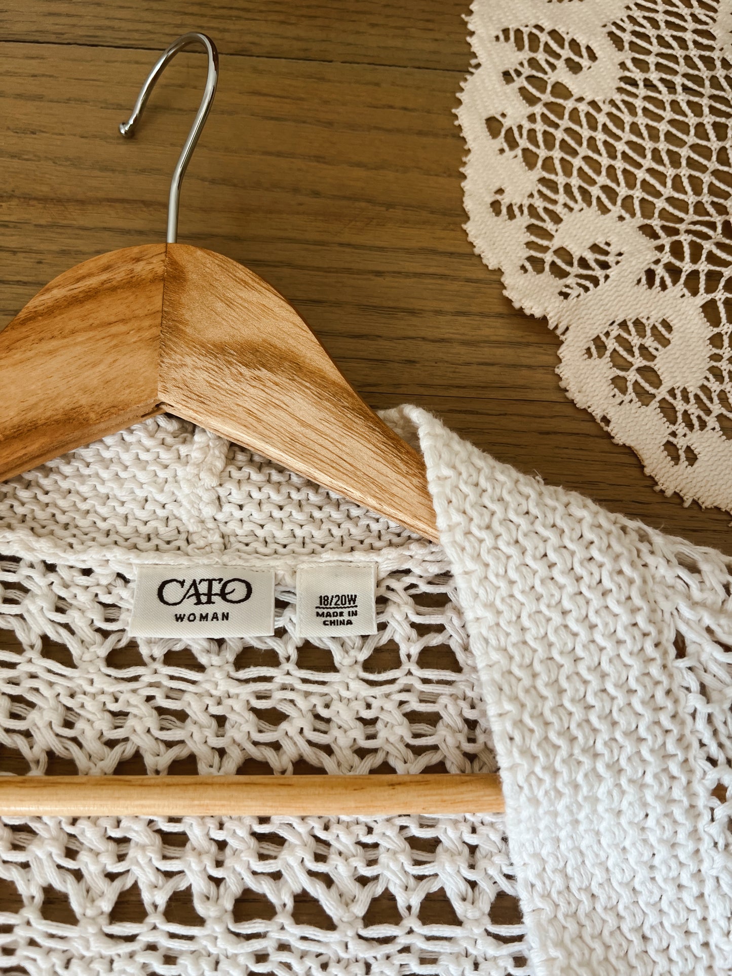 Cotton Knit Cardigan (XL)
