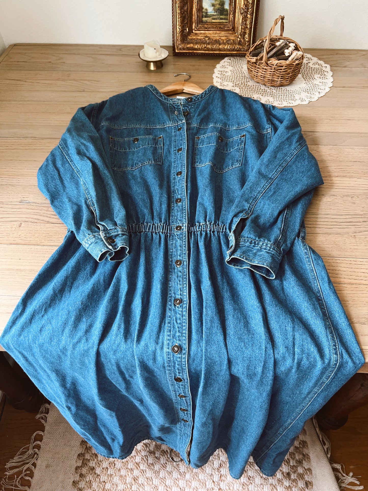 Vintage Denim Dress (XL)