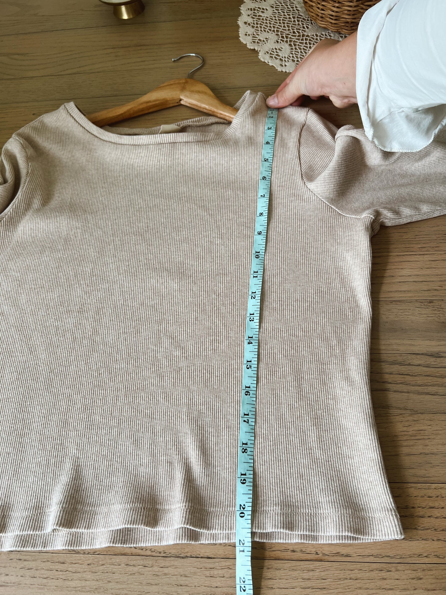 Ribbed Cotton Blouse (XL)