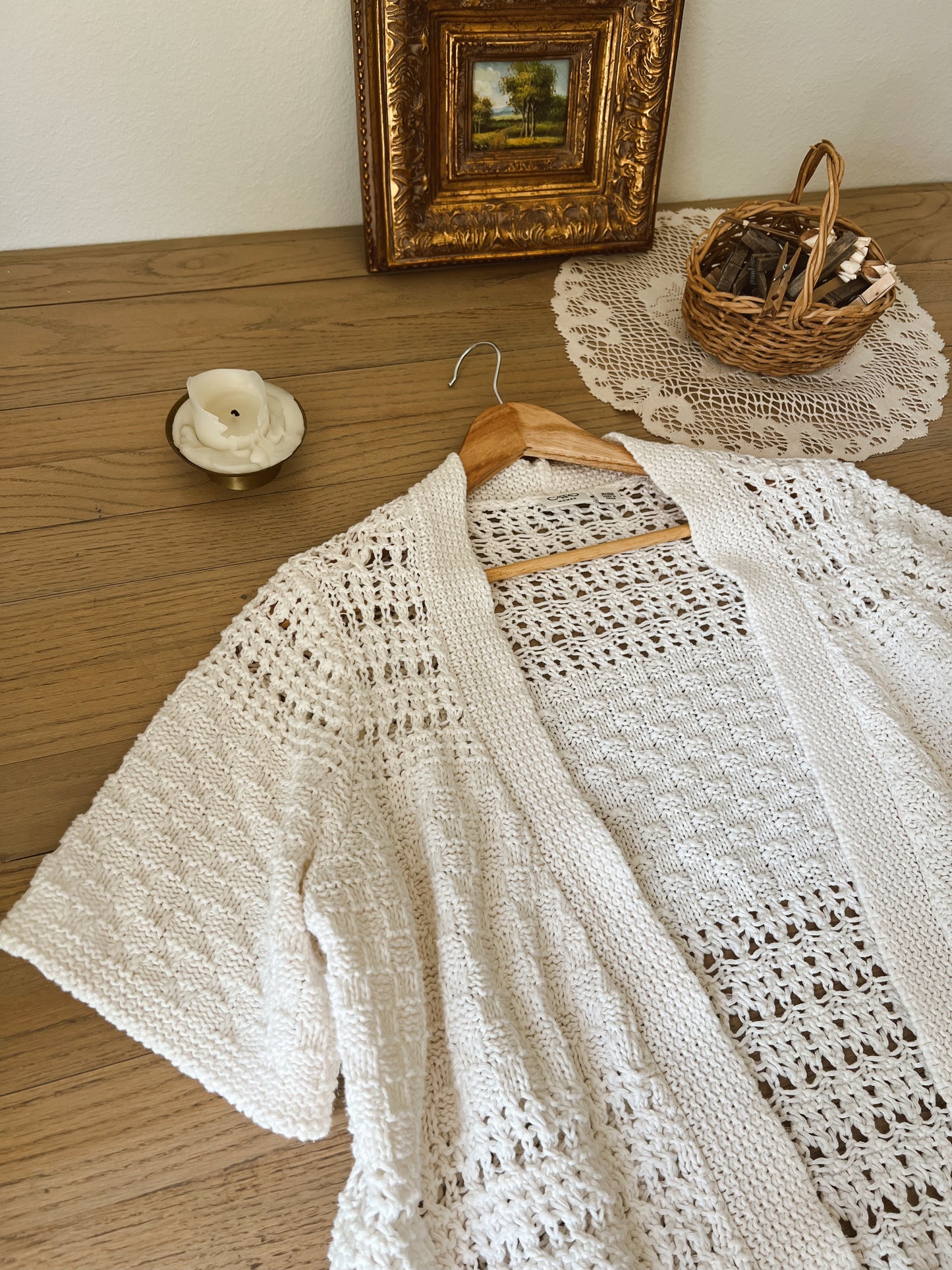 Cotton Knit Cardigan (XL)
