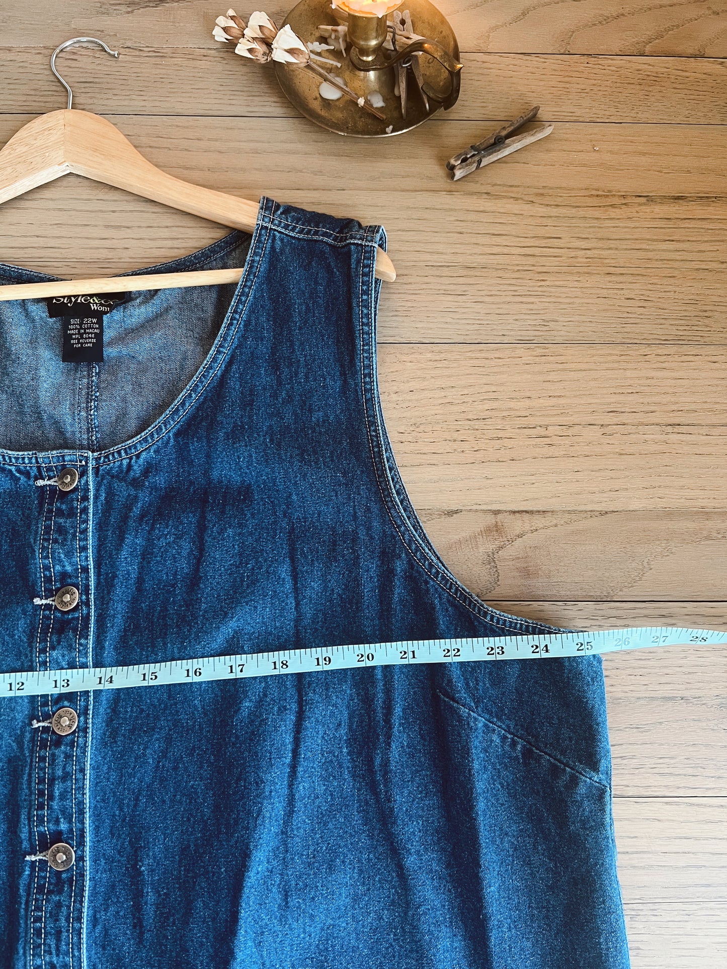 Vintage Denim Dress (2/3X)