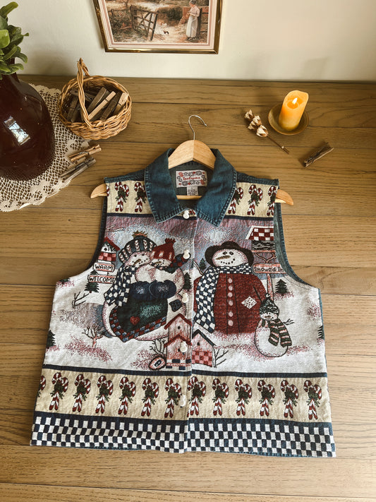 Vintage Christmas Vest (L)