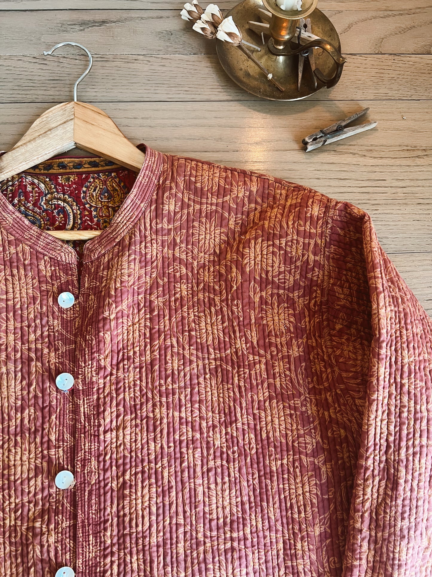 Handmade Reversible Quilted Jacket (XL)