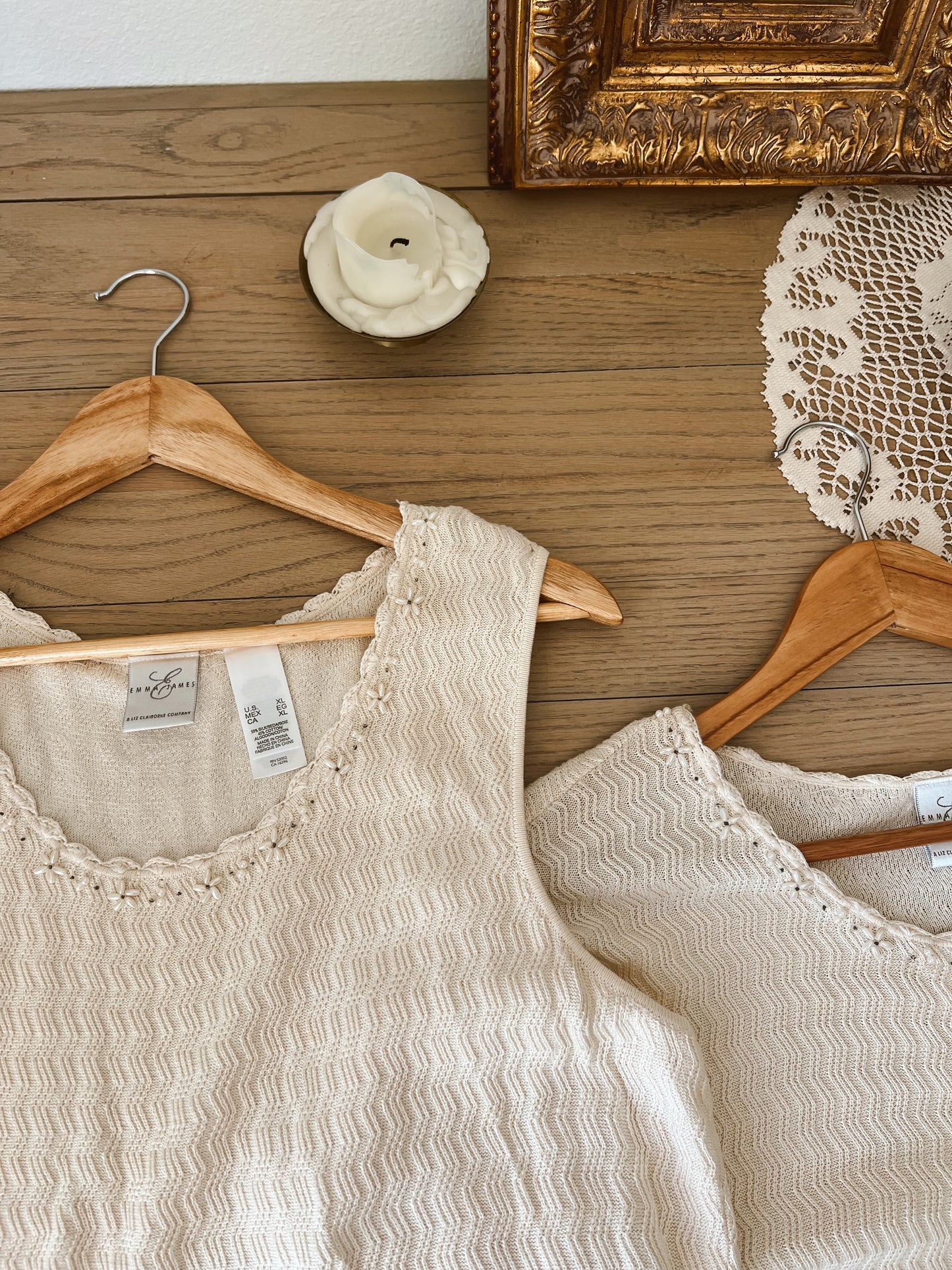 Dainty Silk Tank & Cardigan (XL)