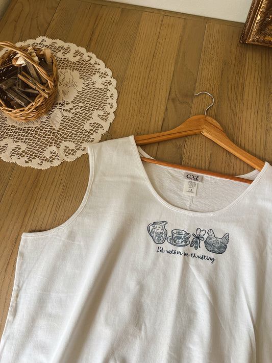 I’d Rather Be Thrifting Tank (1X)