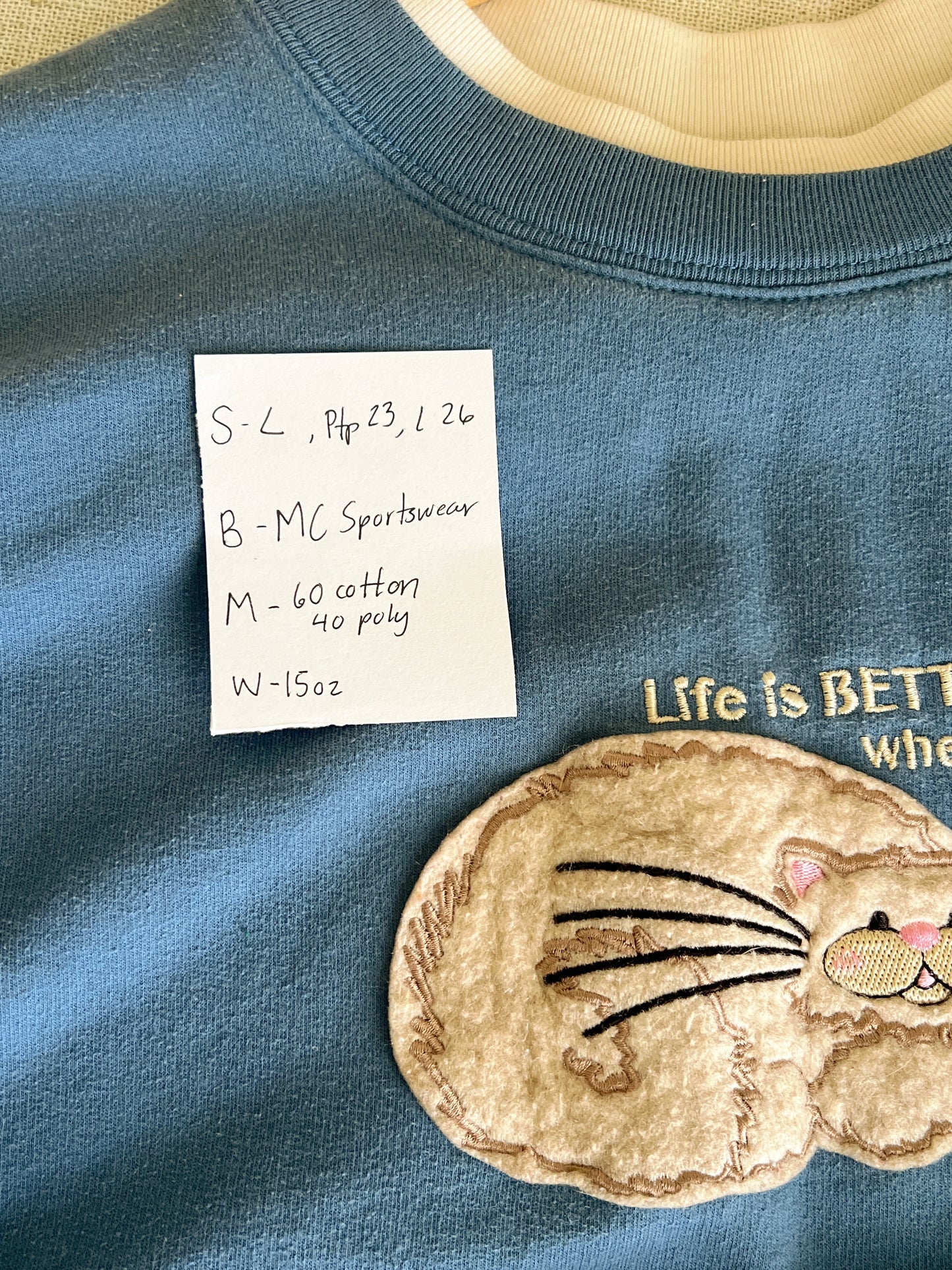 Vintage Cat Crewneck (L)