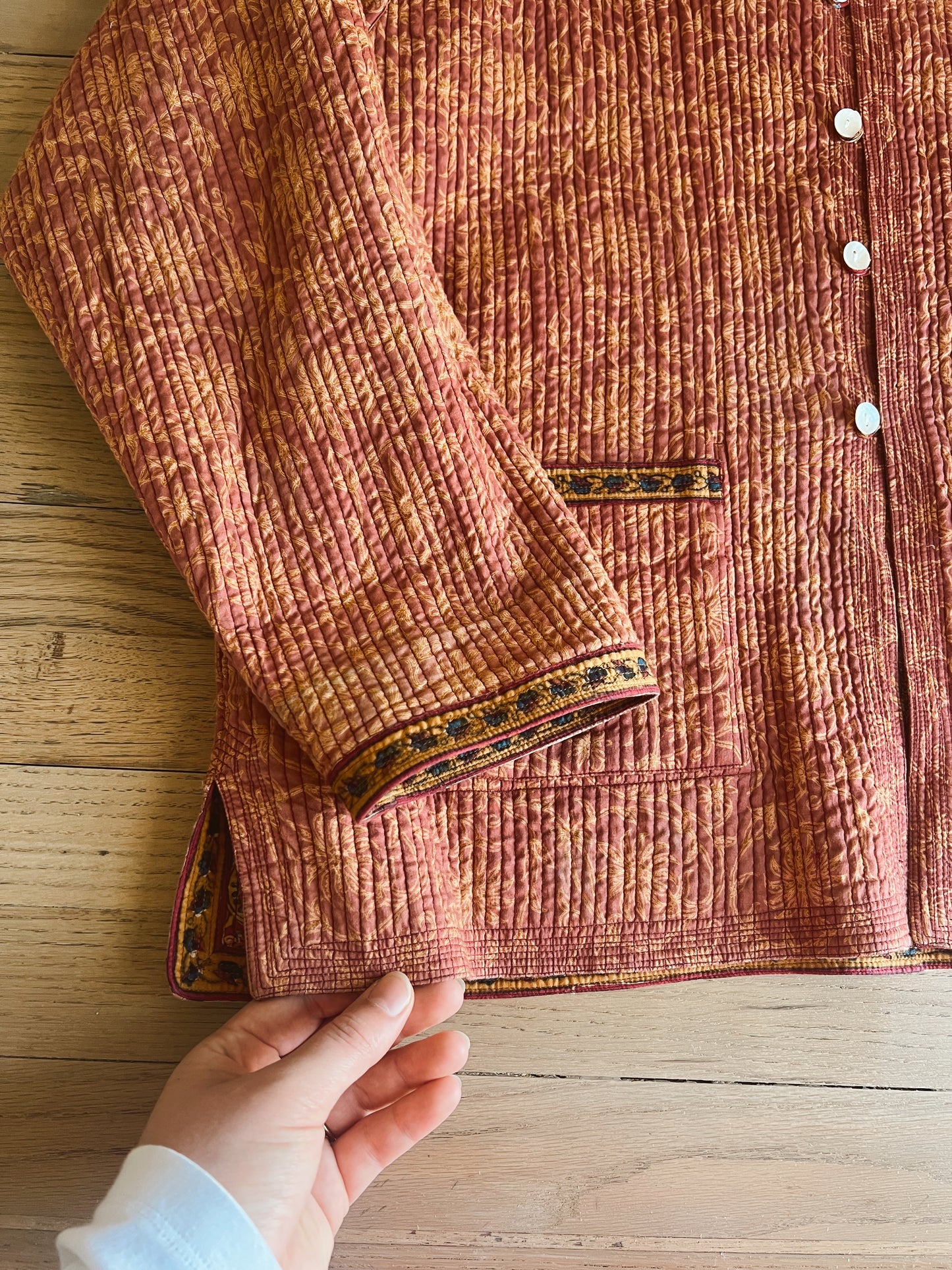 Handmade Reversible Quilted Jacket (XL)