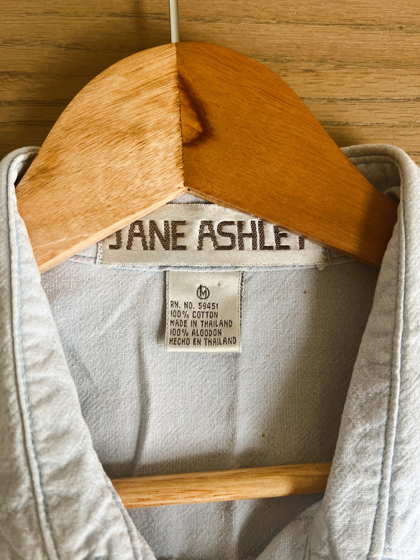 Vintage Light Wash Button Up (M)