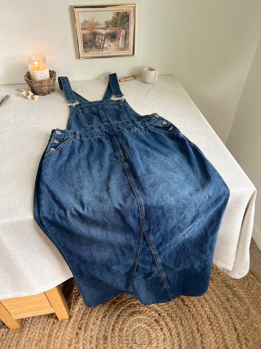 Denim Overall Dress (L)