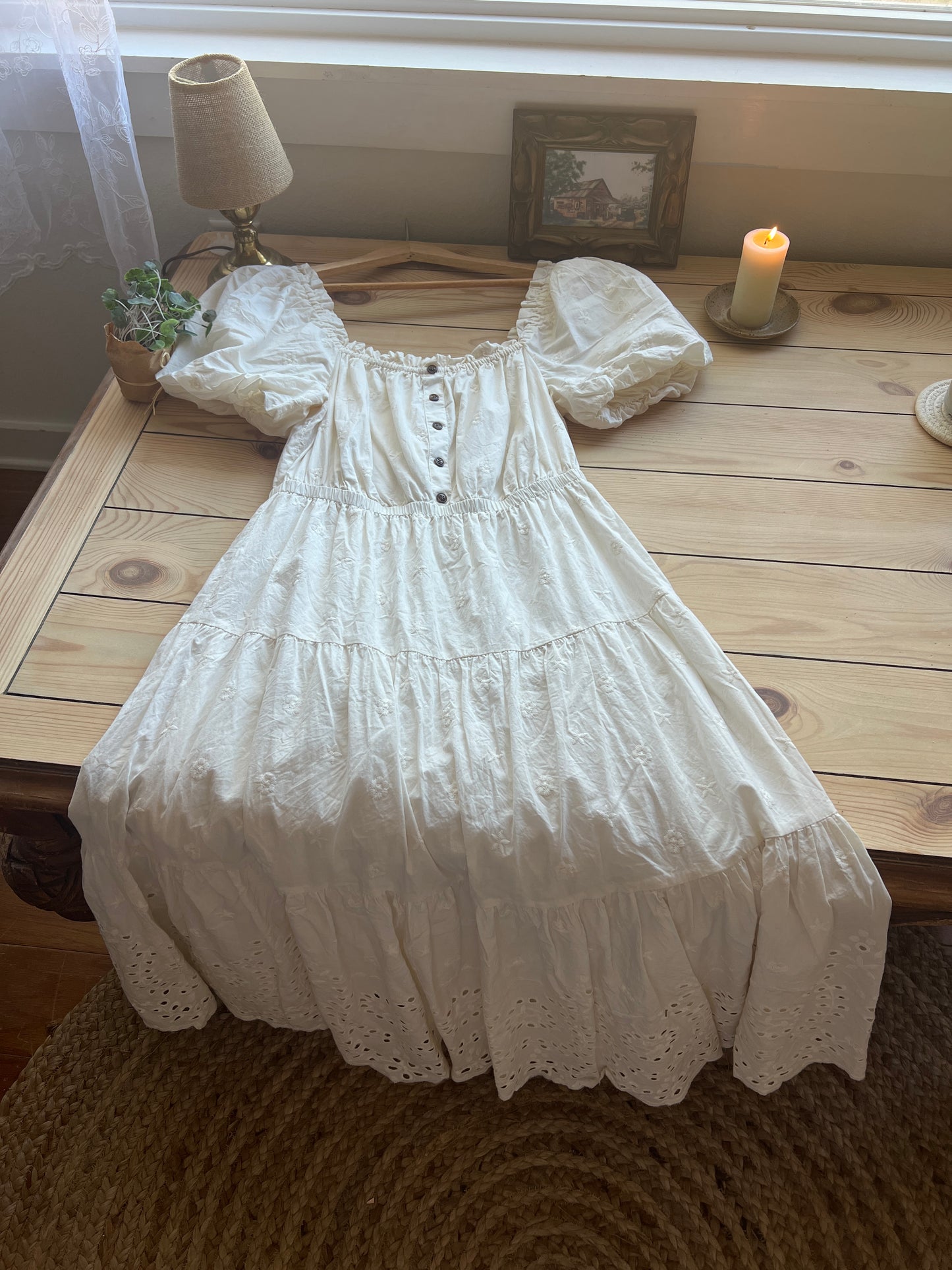 Dreamy Puff Sleeve Dress (M)