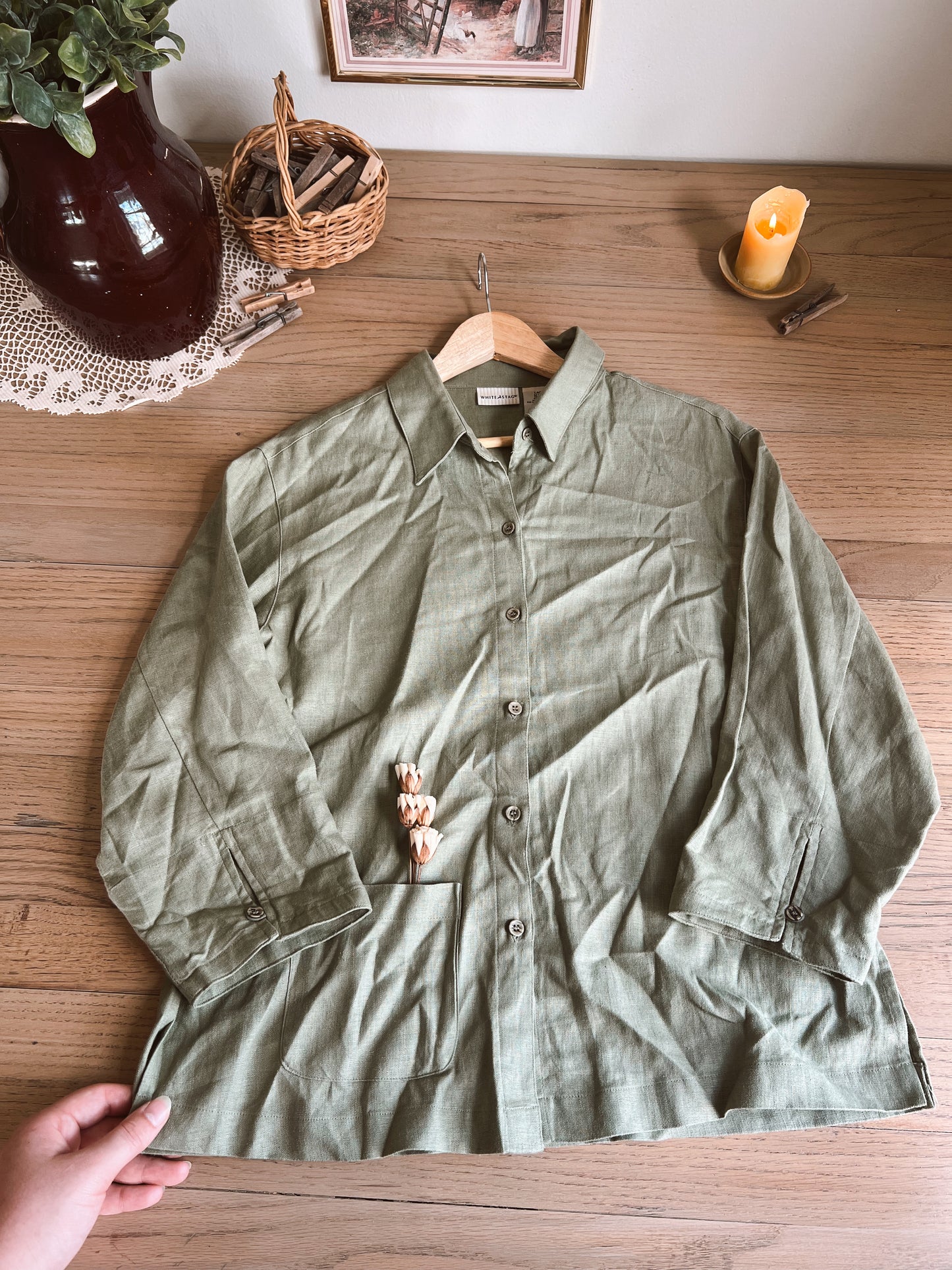 Dainty Olive Blouse (M)
