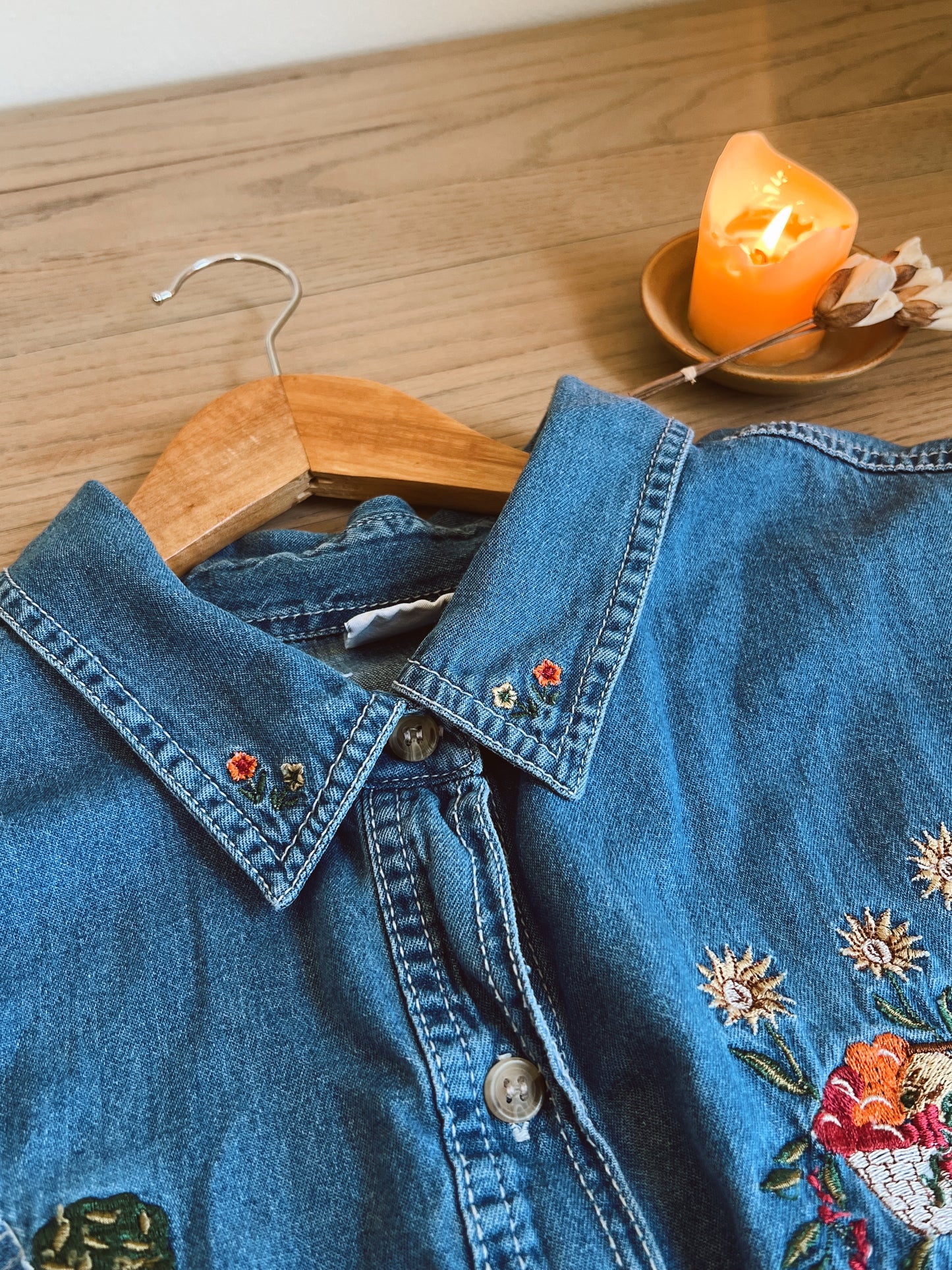 Adorable Denim Button-Up (20W)