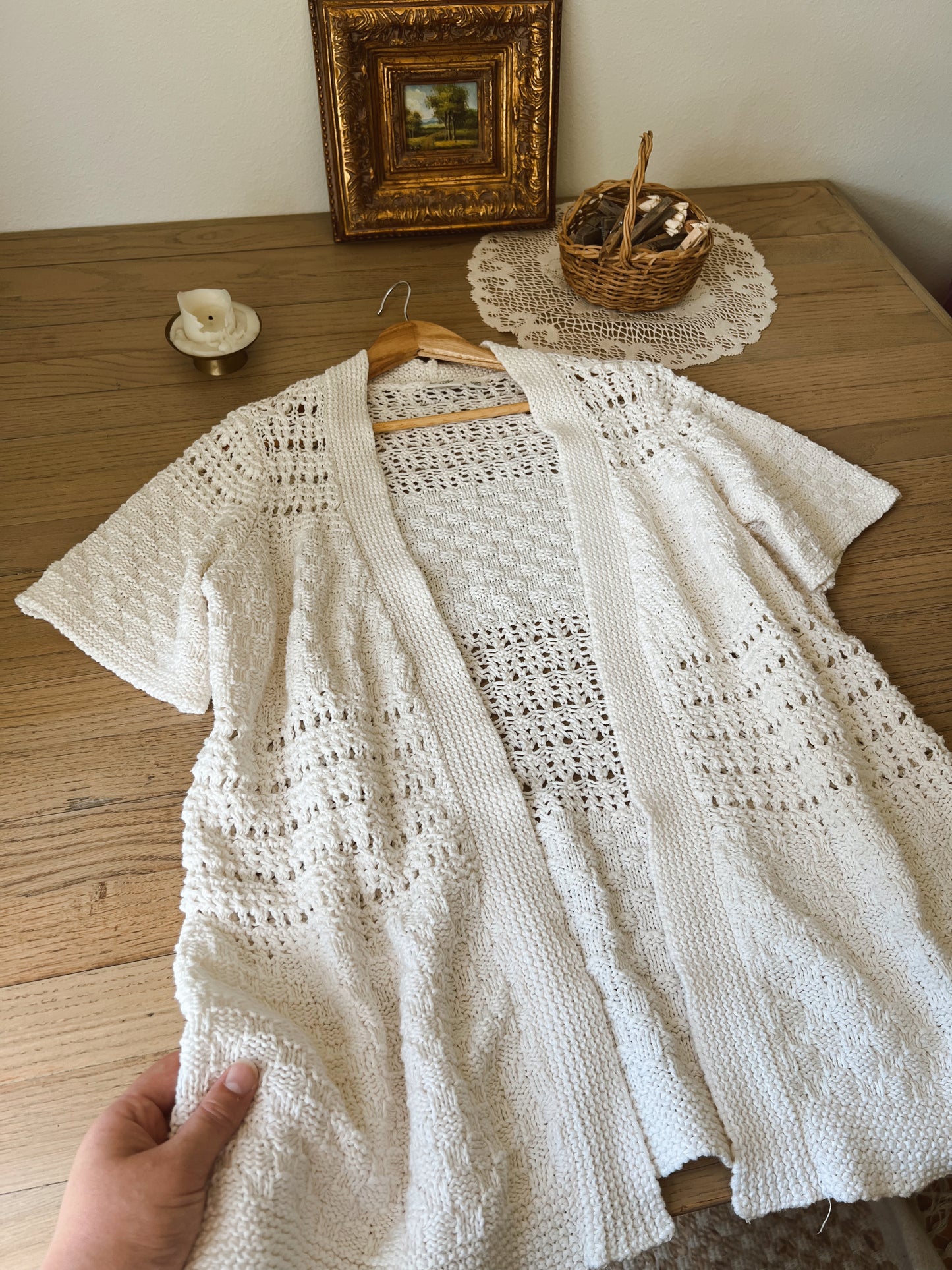 Cotton Knit Cardigan (XL)