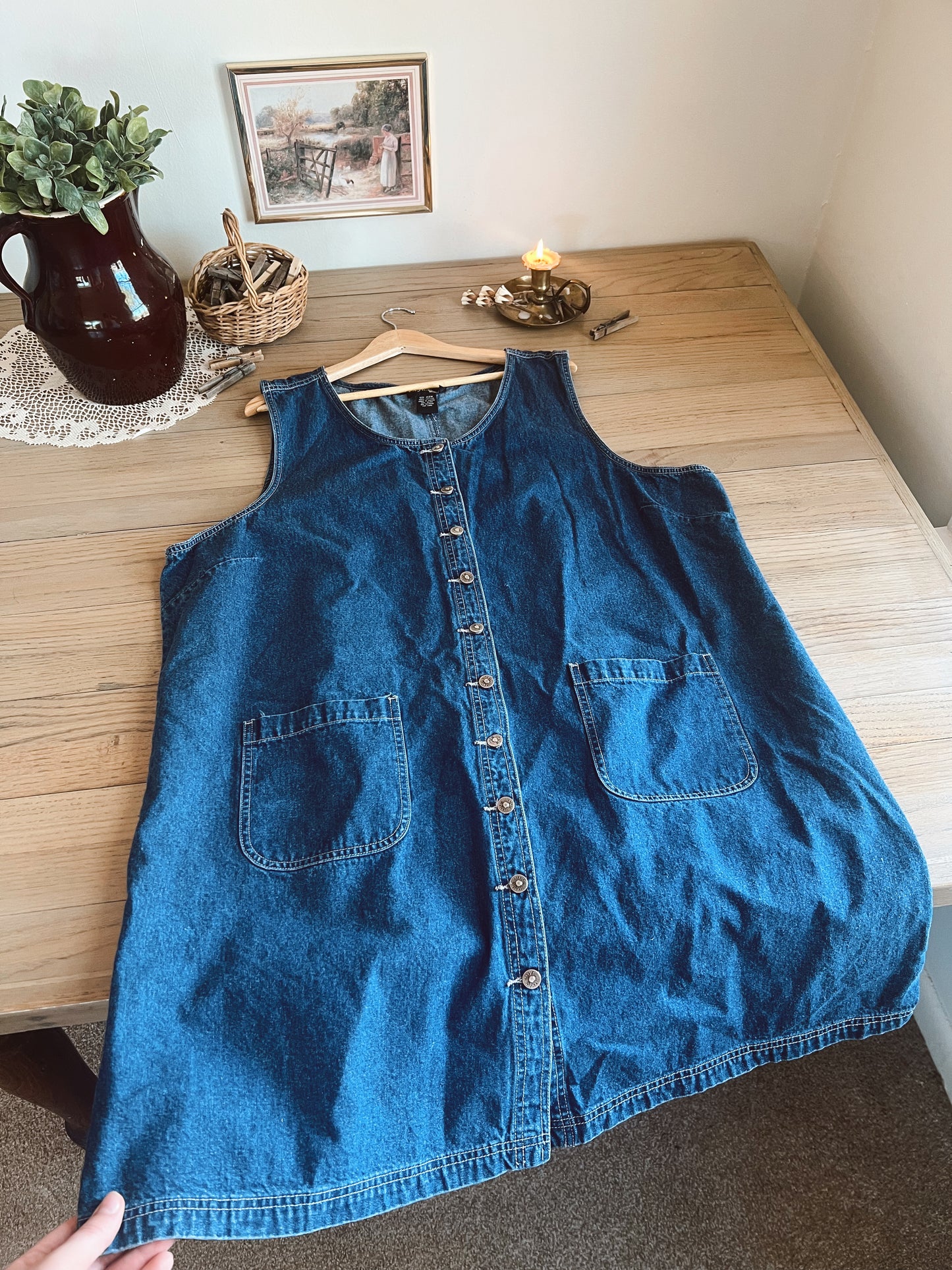 Vintage Denim Dress (2/3X)