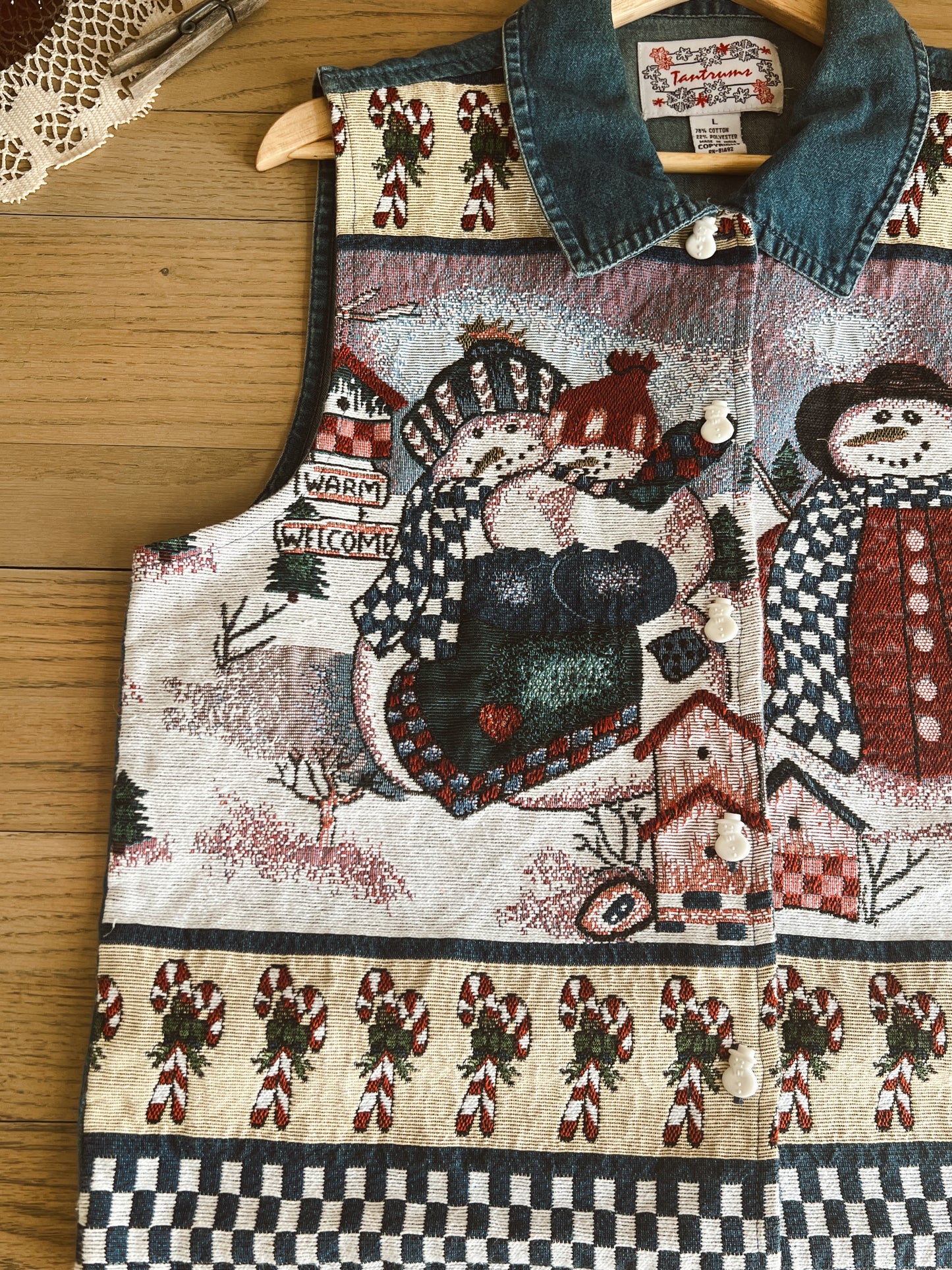 Vintage Christmas Vest (L)
