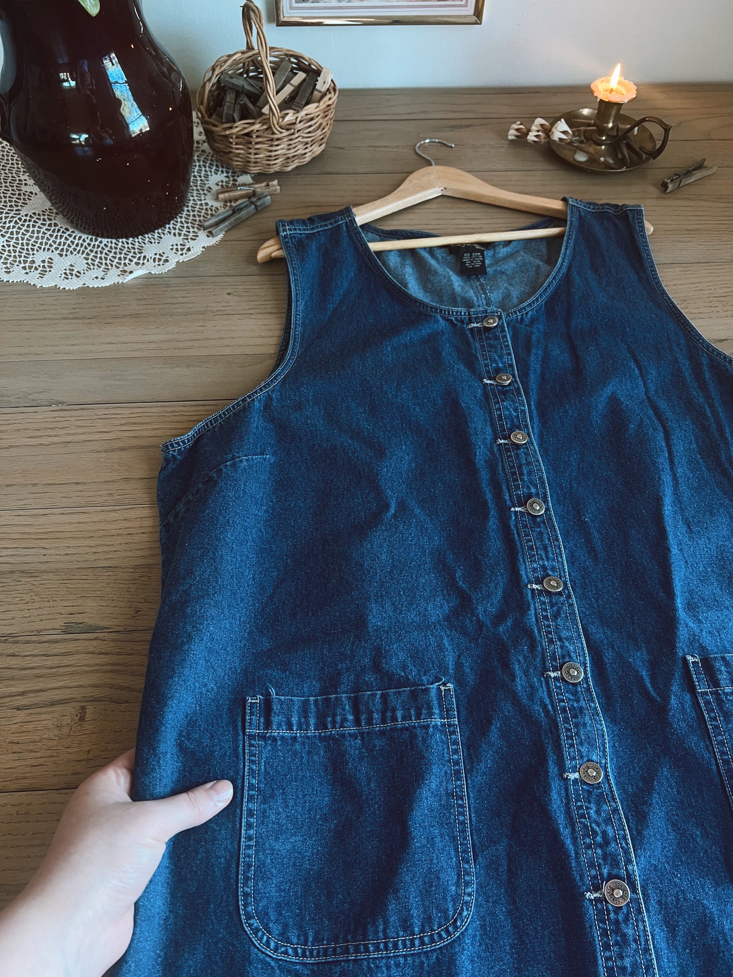Vintage Denim Dress (2/3X)