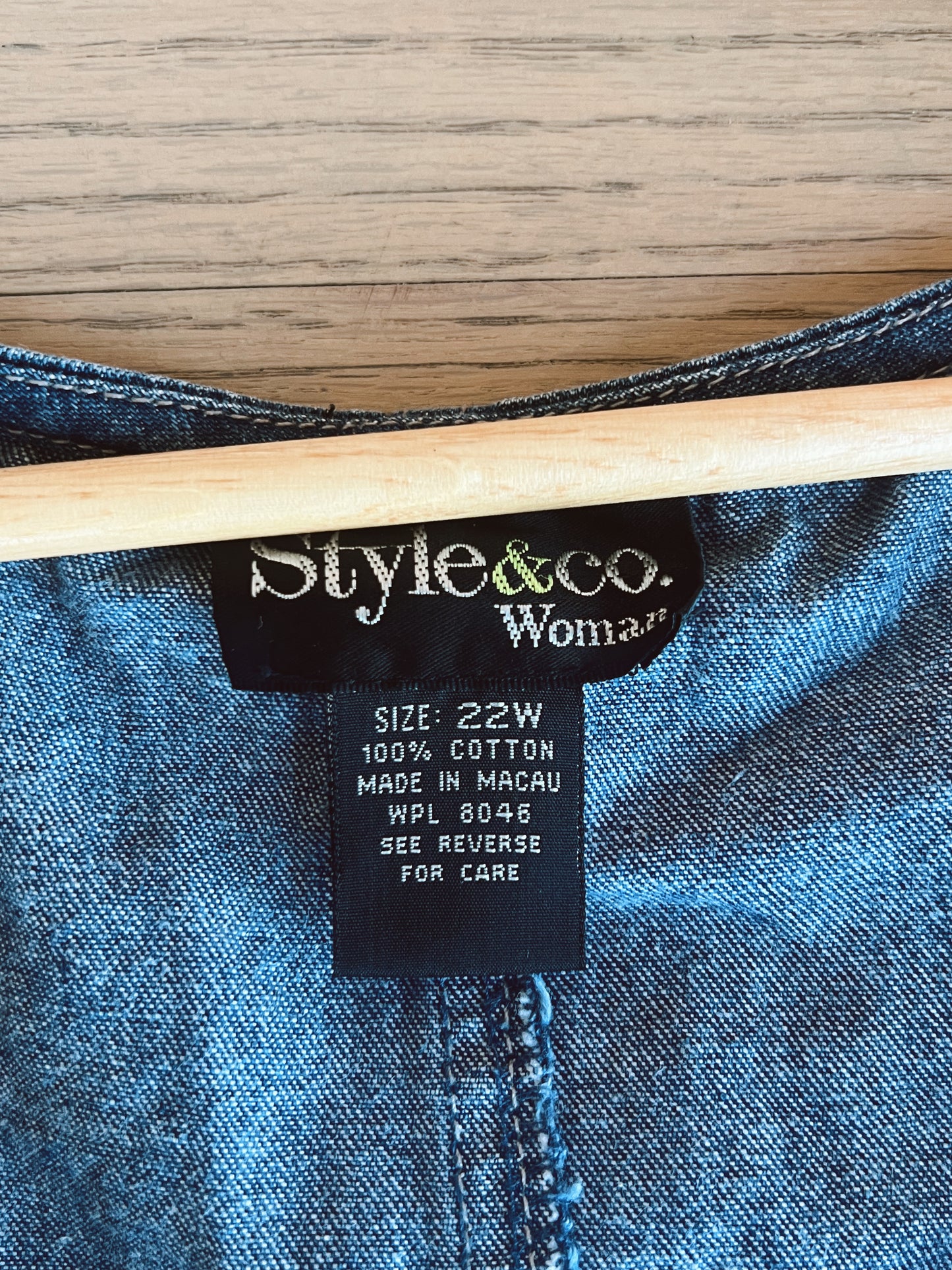 Vintage Denim Dress (2/3X)