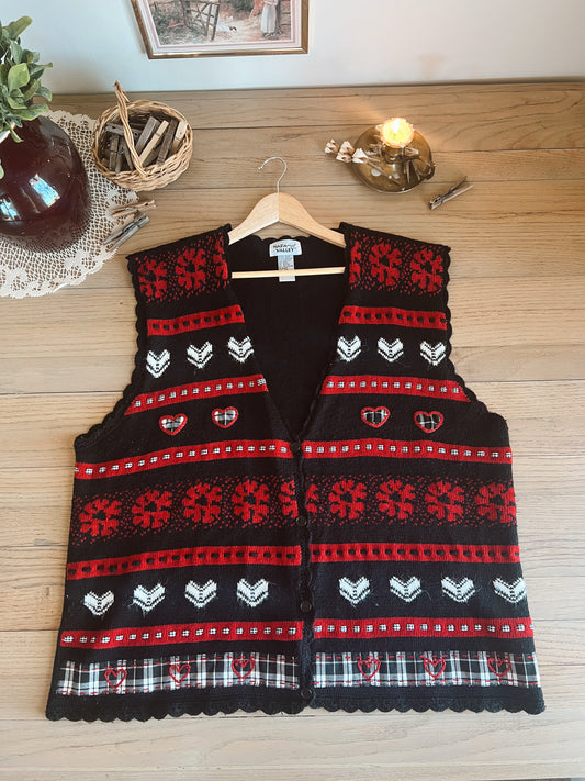 Vintage Valentine Sweater Vest (2X)